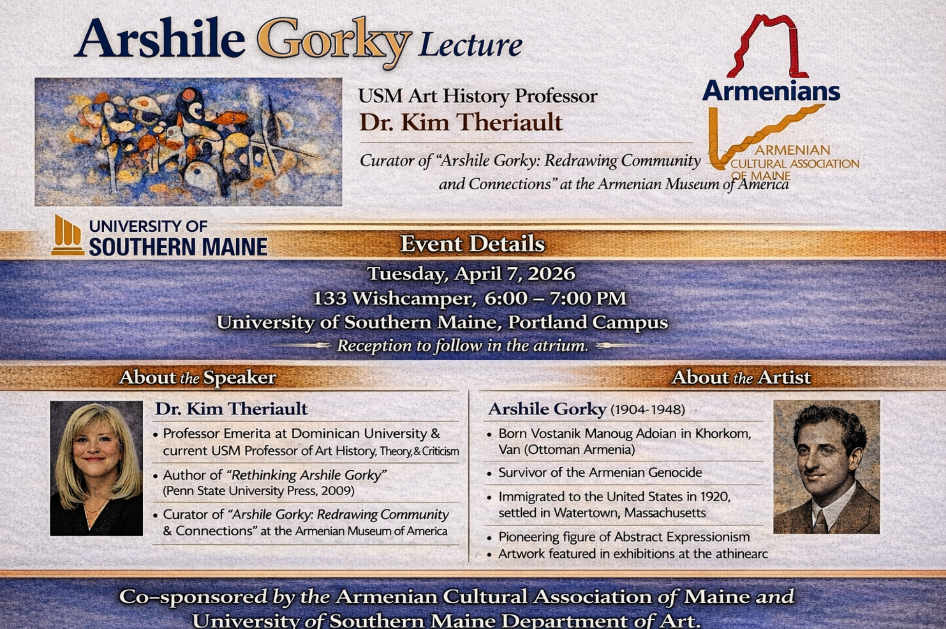 An Evening with Dr. Kim Theriault: Arshile Gorky: Art, Identity, and Community