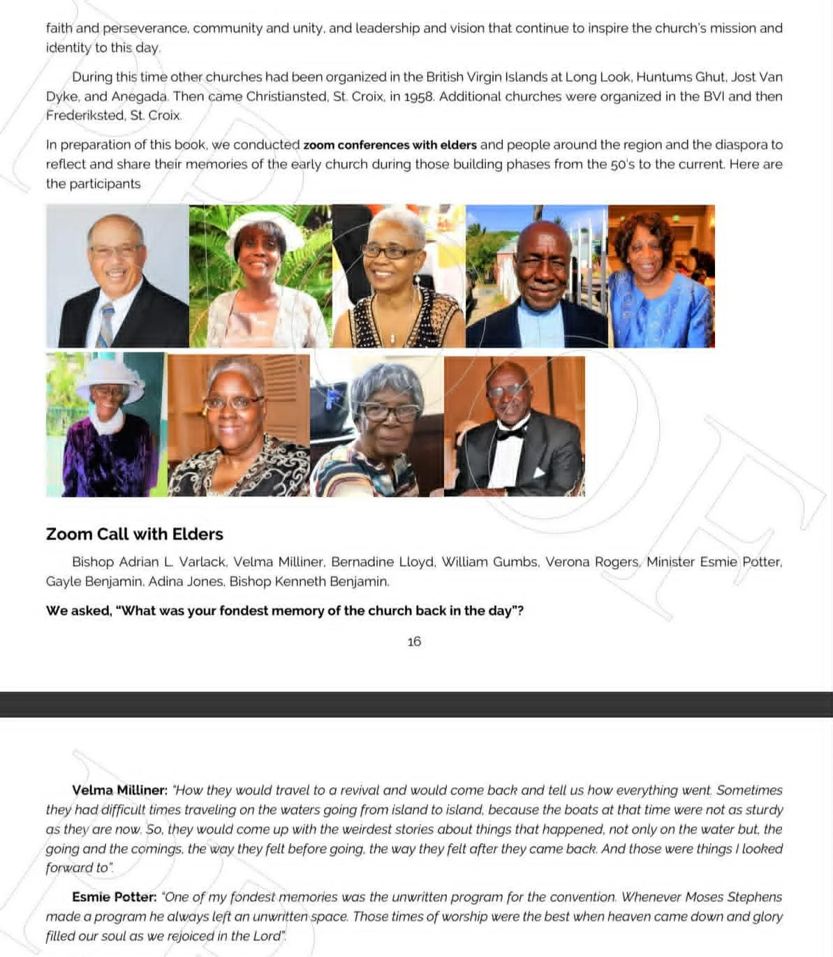 Zoom Conferences with Elders