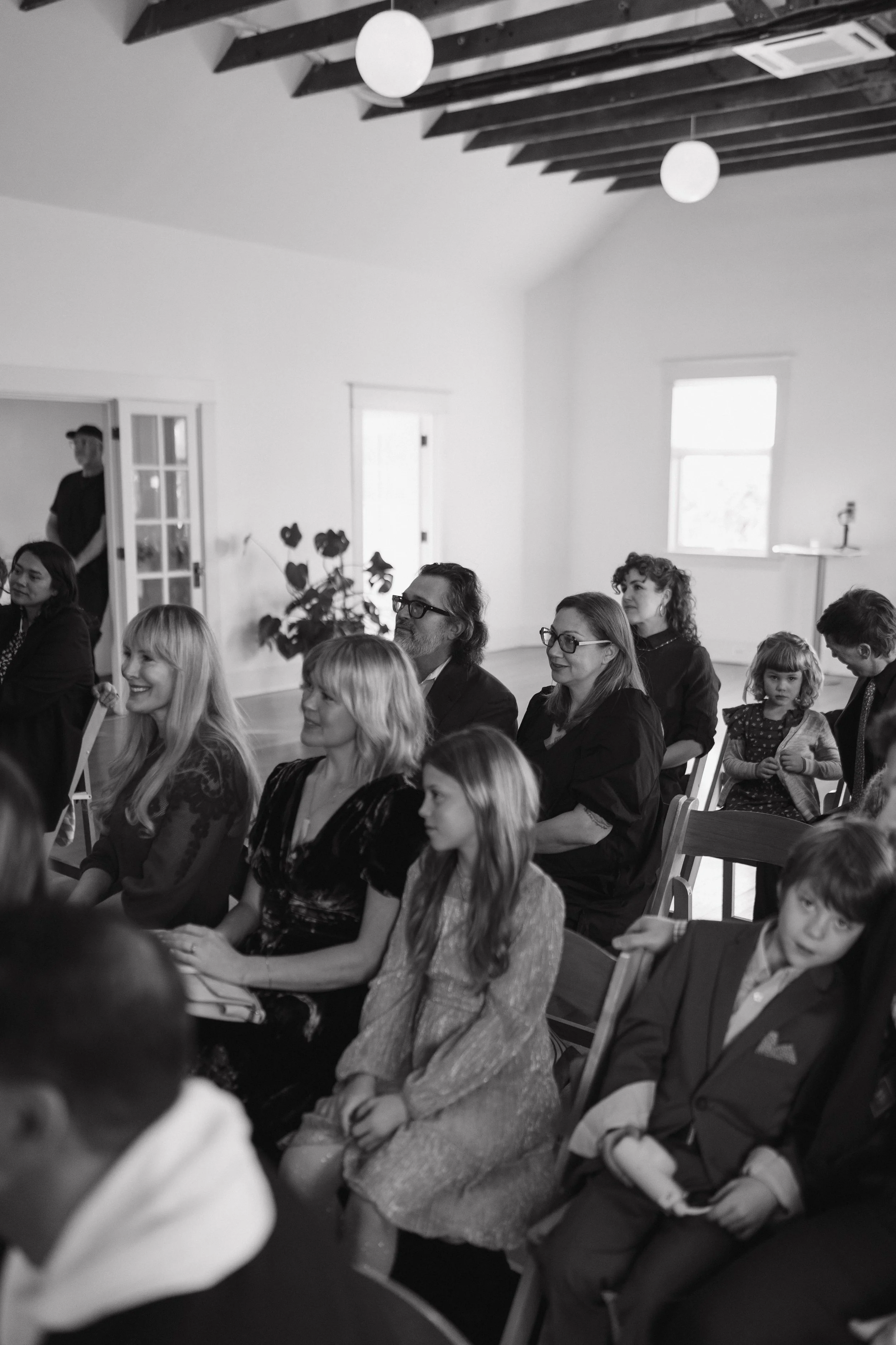 wedding ceremony, intimate venue, flowers, elopement ceremony, gathering, reception, portland, PDX, bride, groom, cake, champagne