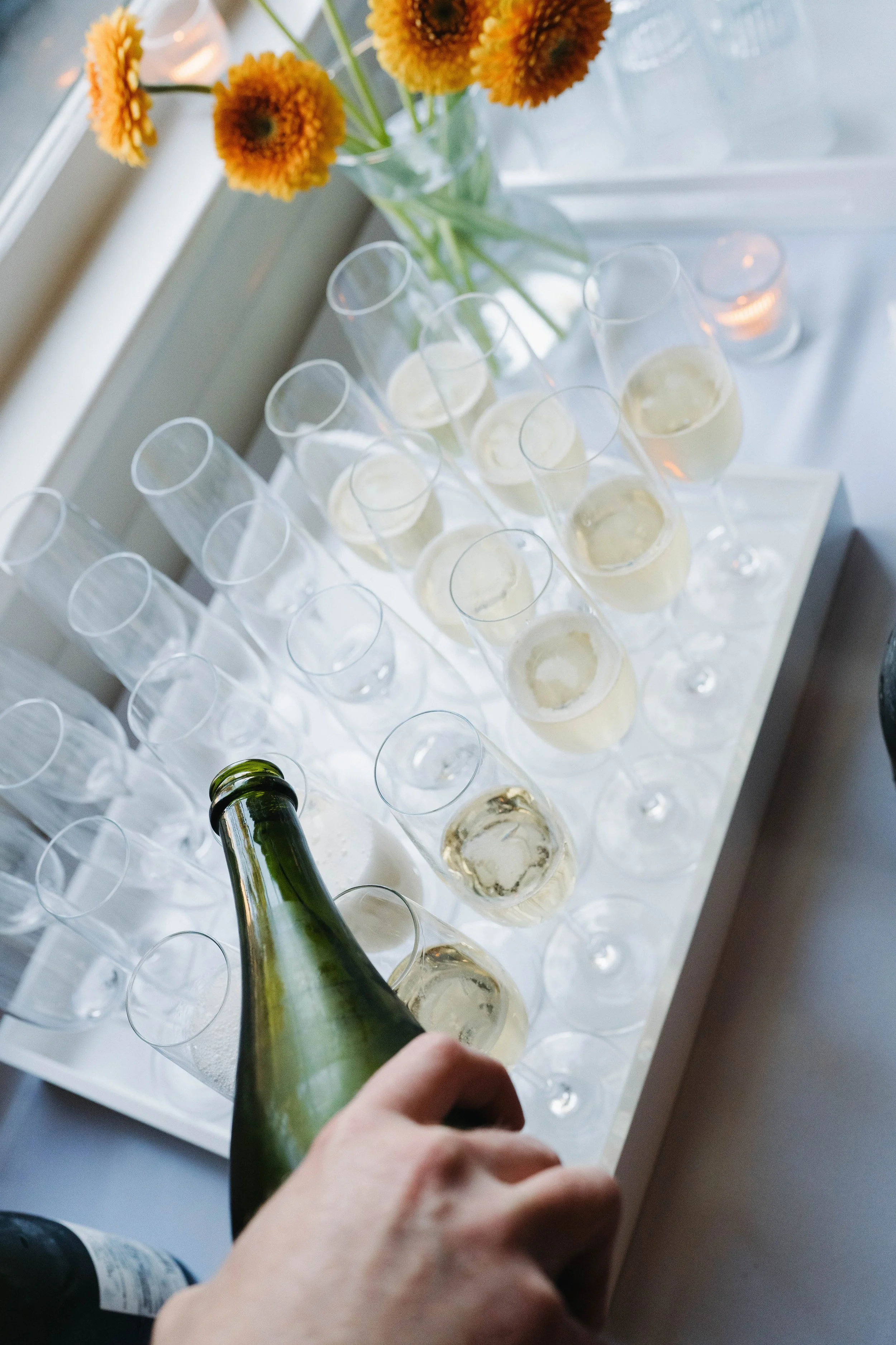 wedding ceremony, intimate venue, flowers, elopement ceremony, gathering, reception, portland, PDX, bride, groom, cake, champagne