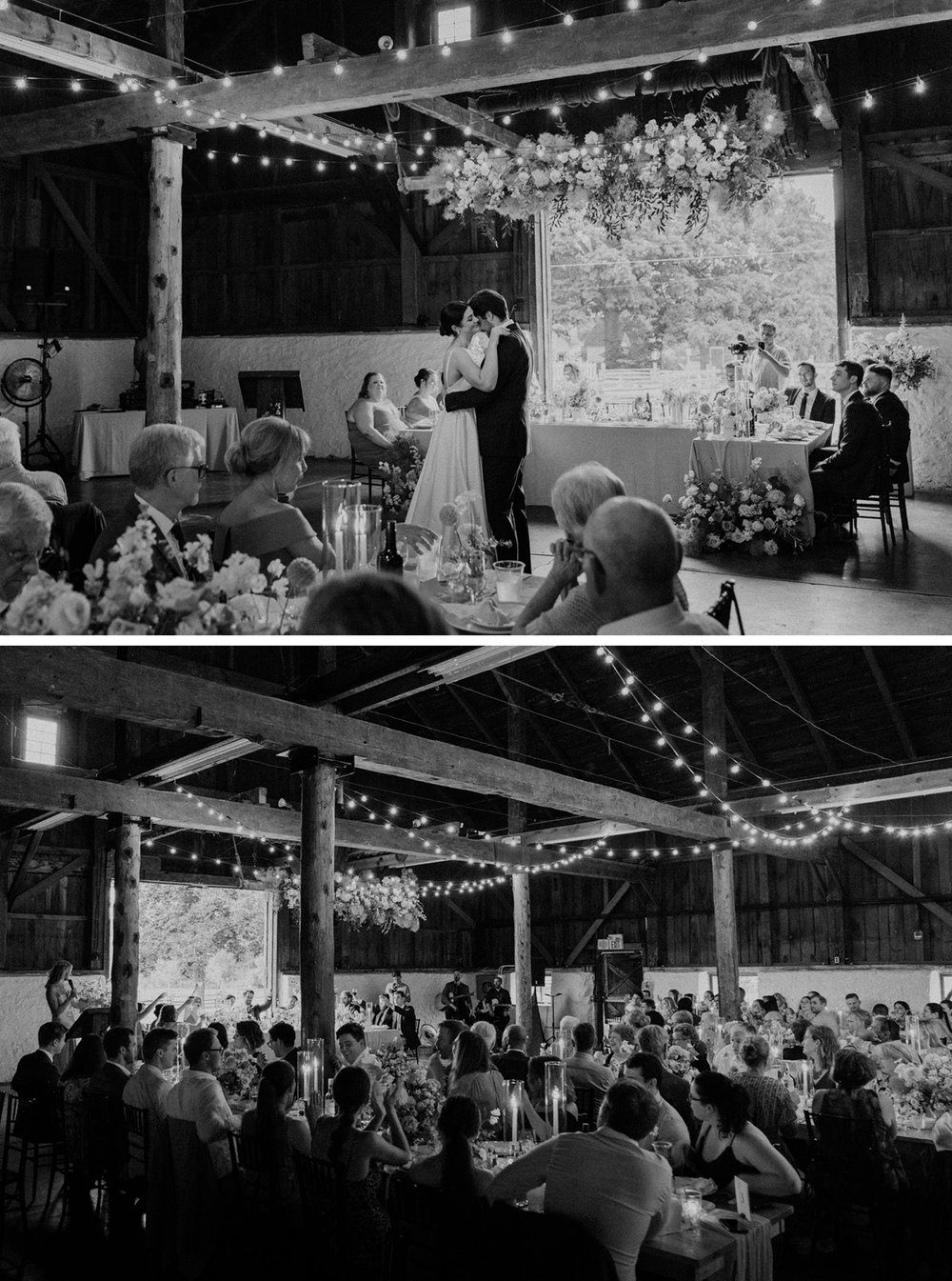 Wedding reception in the Big Barn at Ball's Falls Conservation Area