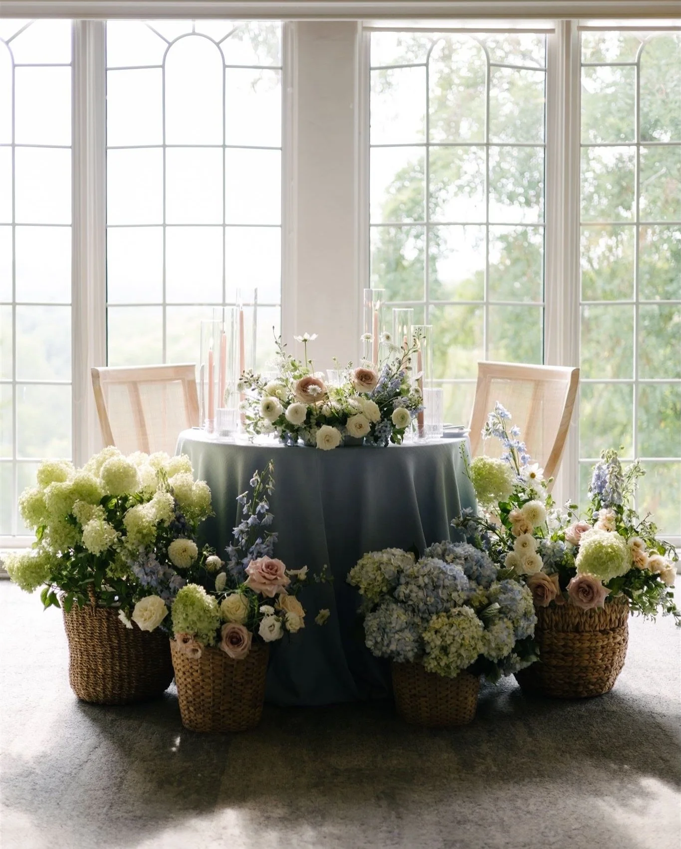 The secret to a high-impact wedding? Intentional repurposing!

LPE designed these lush floral baskets to line the ceremony alter, but their journey didn&rsquo;t end at the &ldquo;I Do&rsquo;s.&rdquo; By moving them to the base of the sweetheart table