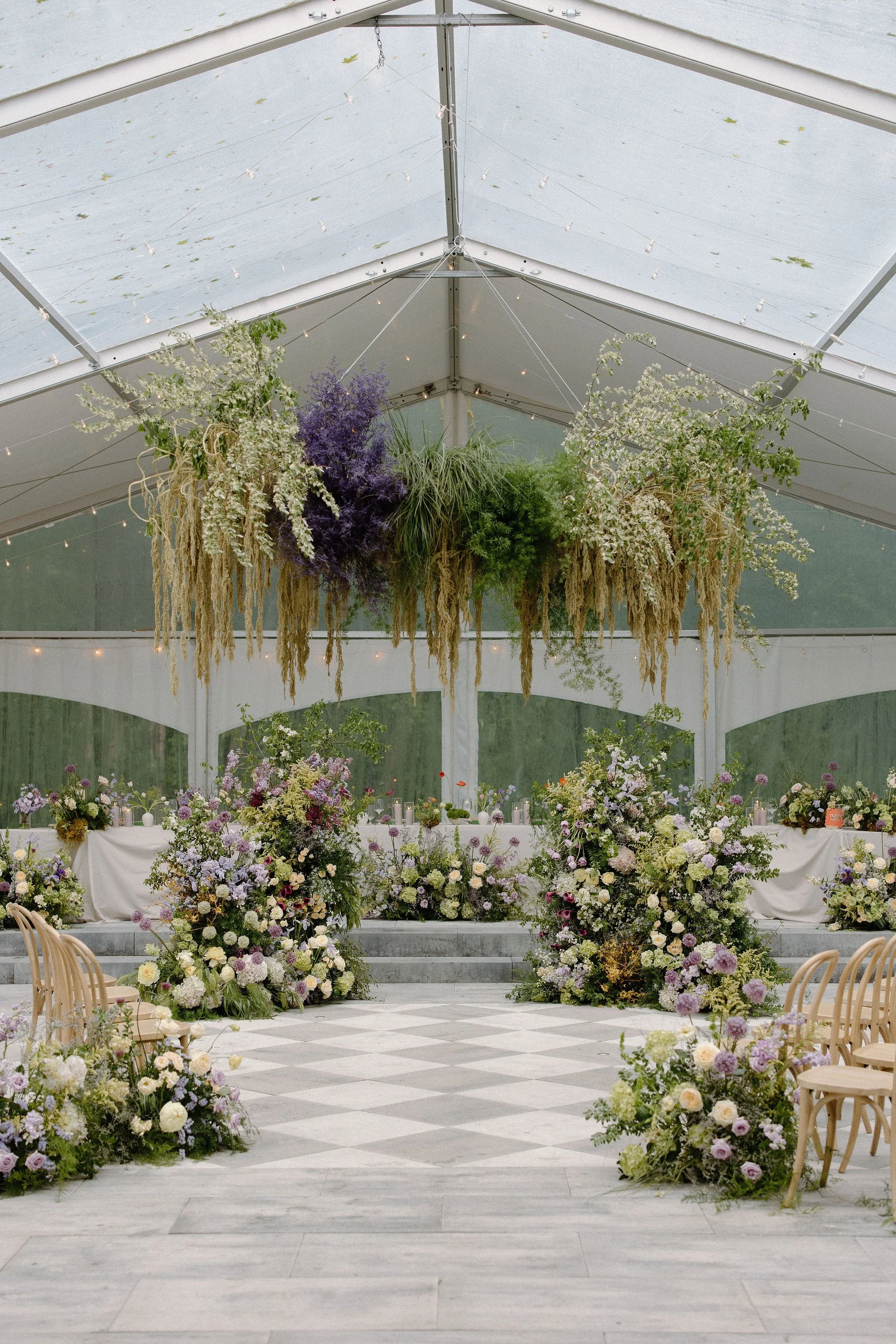  Ceremony floral set up by Forever Wildfield at The Clearing, Sheddon, Ontario. 