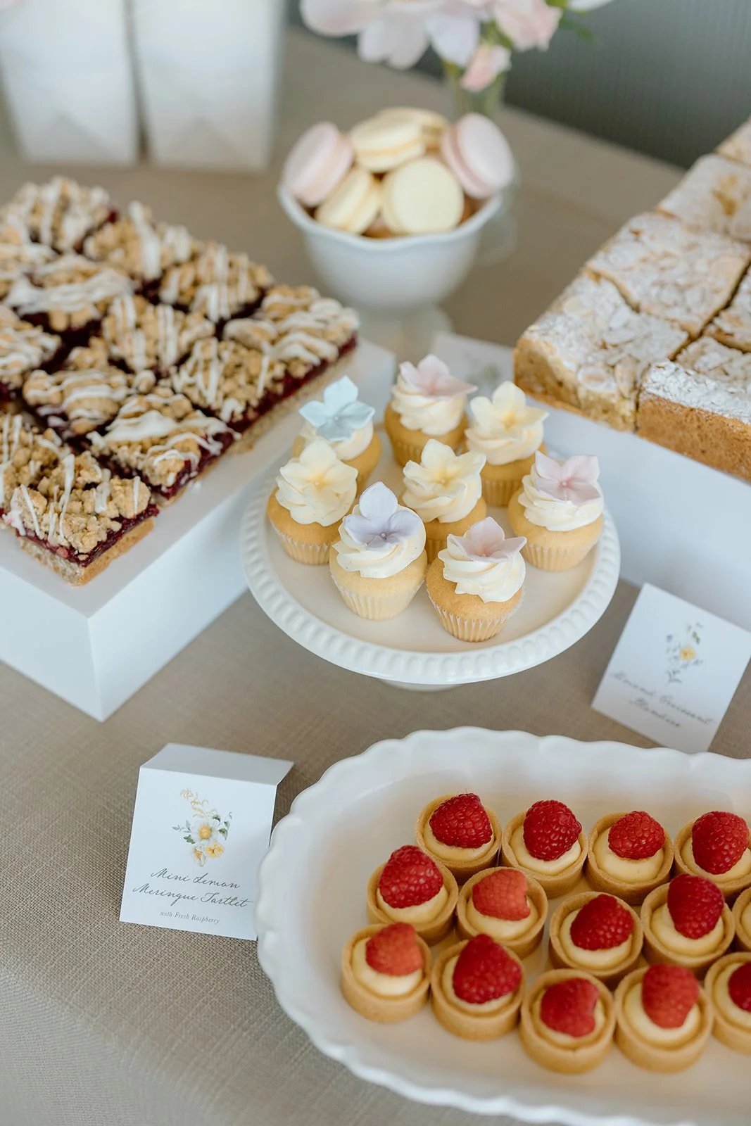  legant dessert bar inspiration for a bridal shower. We design custom sweet stations that coordinate perfectly with your event's theme and colour palette. 