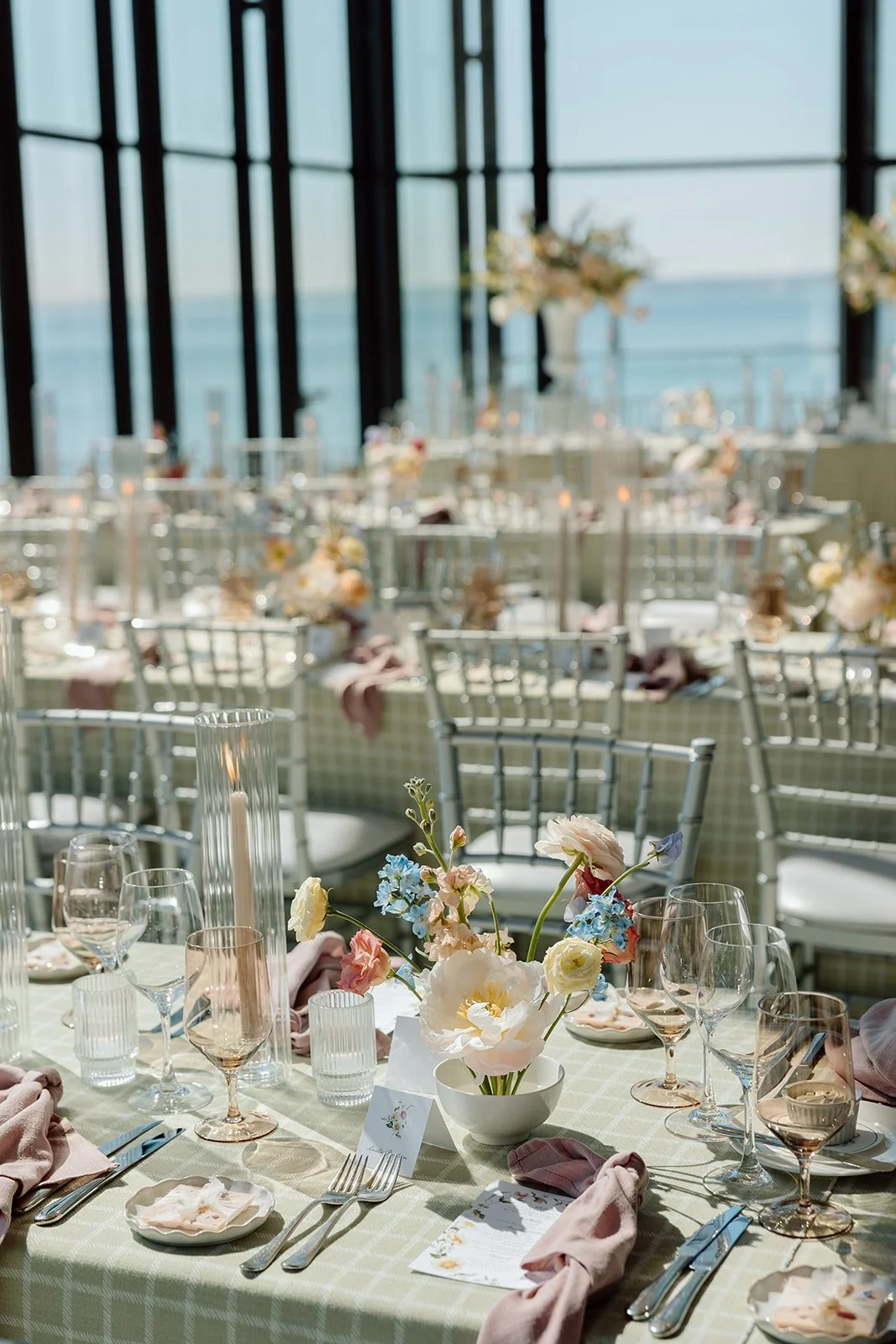  Statement florals make the perfect backdrop for a bridal shower head table or photo op. 