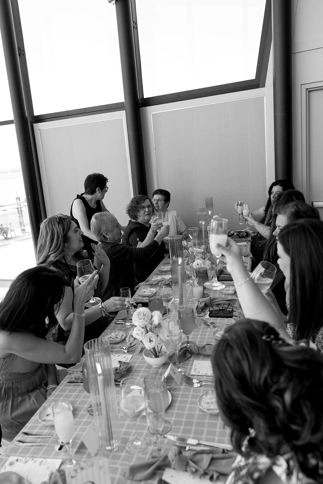  Guest mix and mingle as the shower the bride to be at her shower. Hosted by Spencer’s on the Waterfront. 