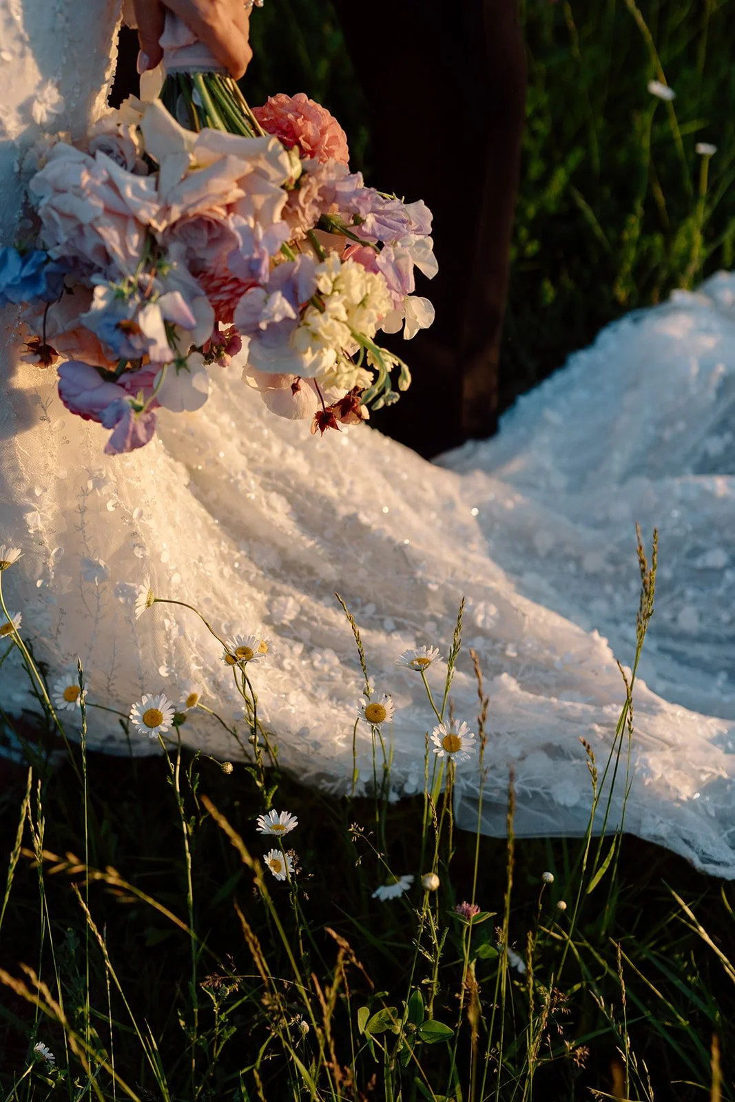  Bridal bouquet captured in the sunset glow by Paula Visco. 