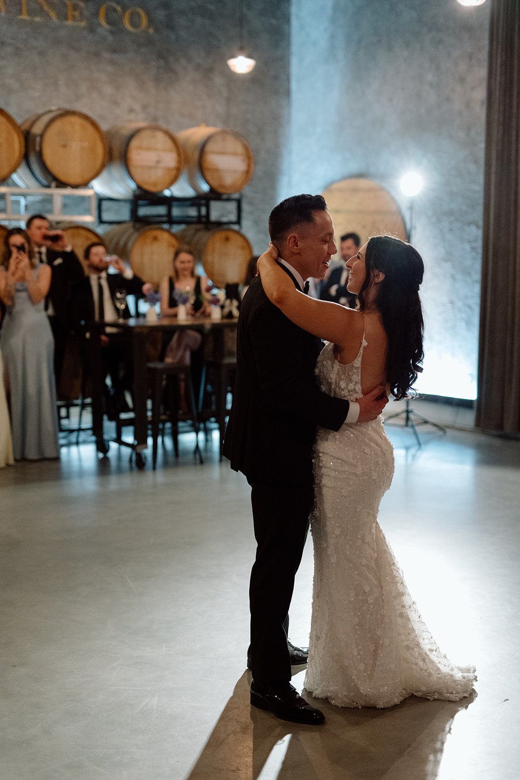  Modern industrial winery courtyard wedding venue in Niagara-on-the-Lake wine country, beautifully styled by Lindsay Plank Events 