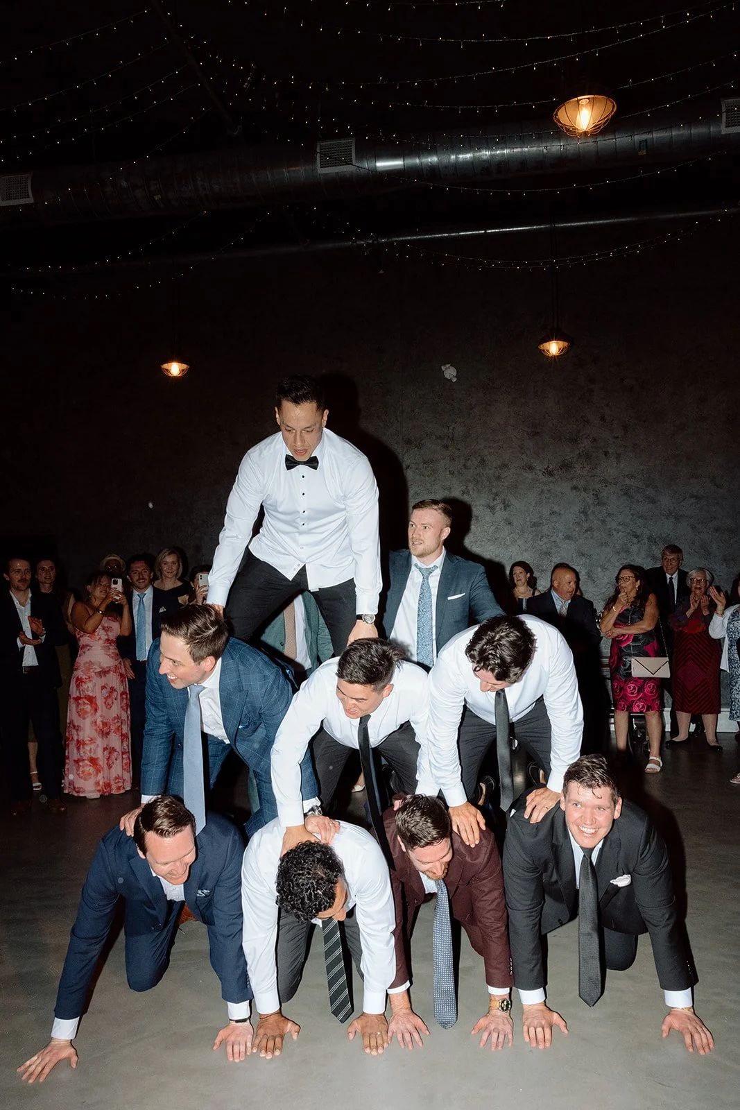  Groom and grooms were energetic to share in the traditional HORA dances to start the dance floor off at The Hare Wine Co. 