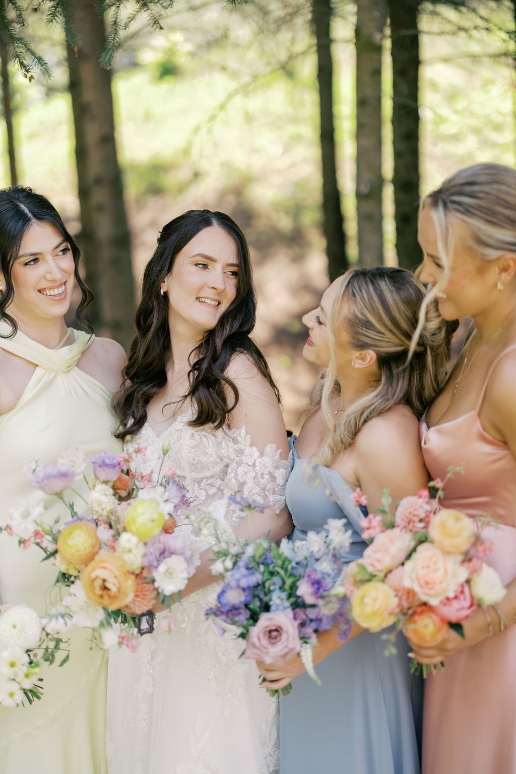 Colour summer wedding at Kurtz Orchard captured by Elizabeth In Love.