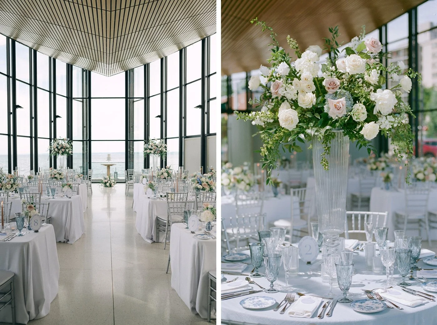 Elevated floral centerpieces as unique wedding decor