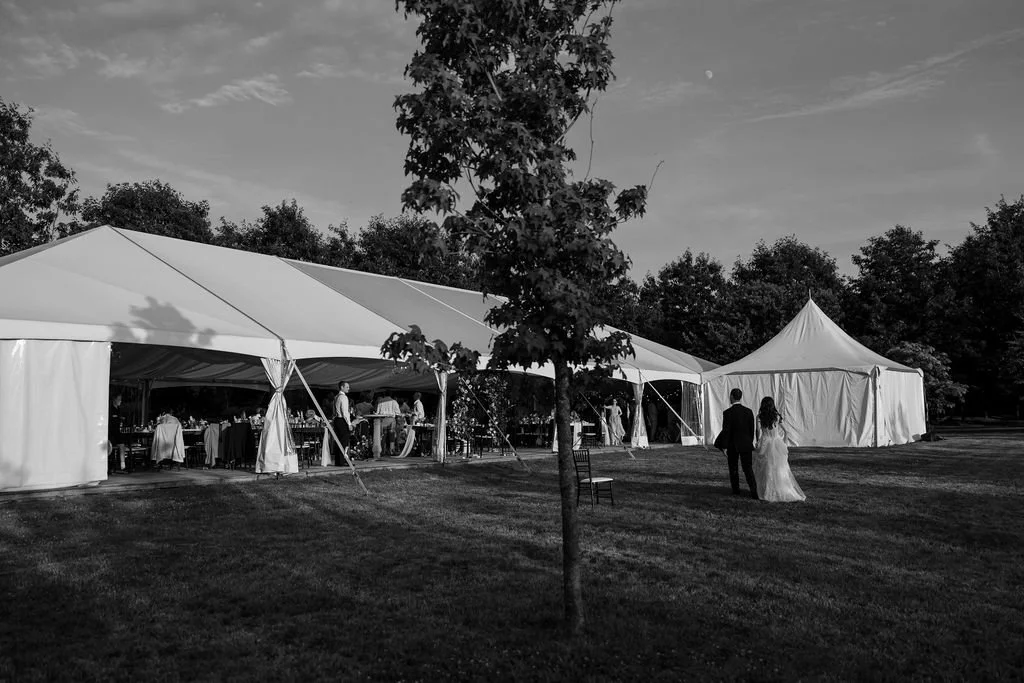 Kurtz Orchard Marketside tent for a summer wedding