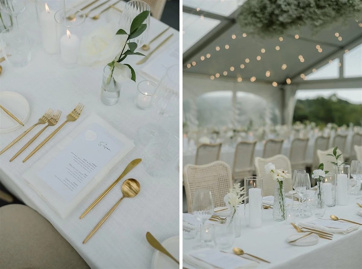 Reception details for a luxury wedding budget