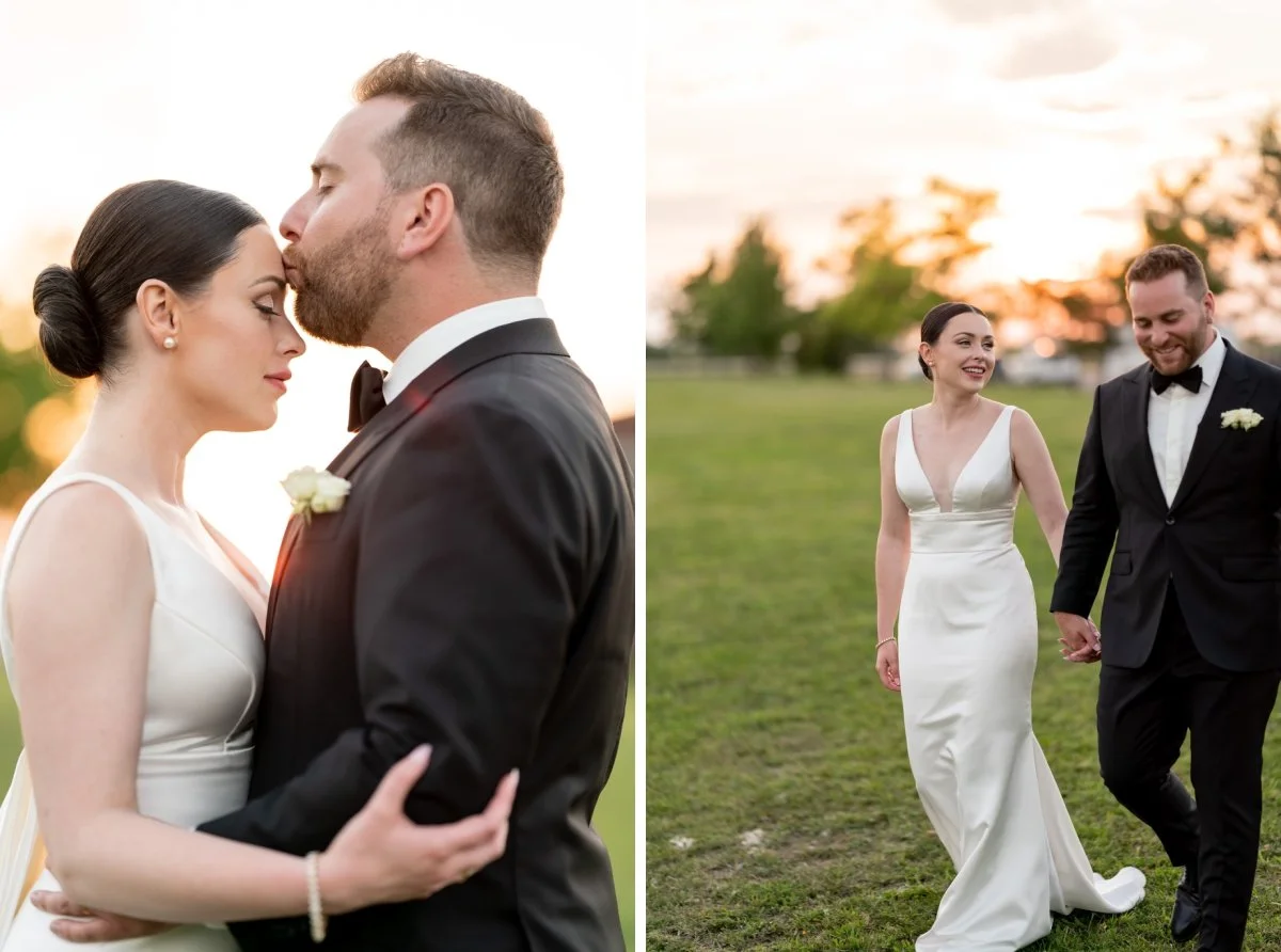 Couple's portraits in the vineyard of the Hare Wine Co. in Niagara-on-the-Lake