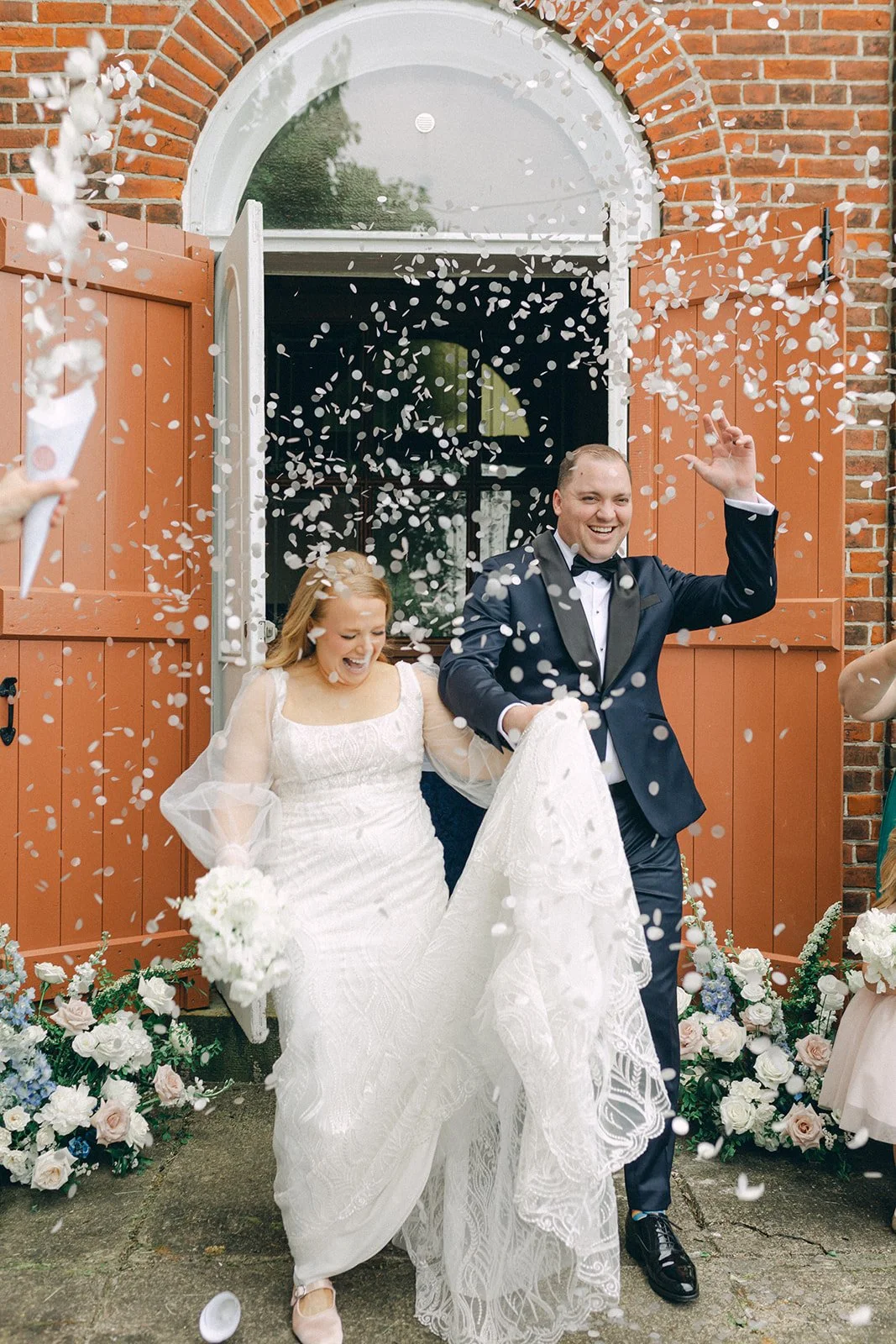 Couple Exit ceremony with a confetti toss after they say 'I Do'!