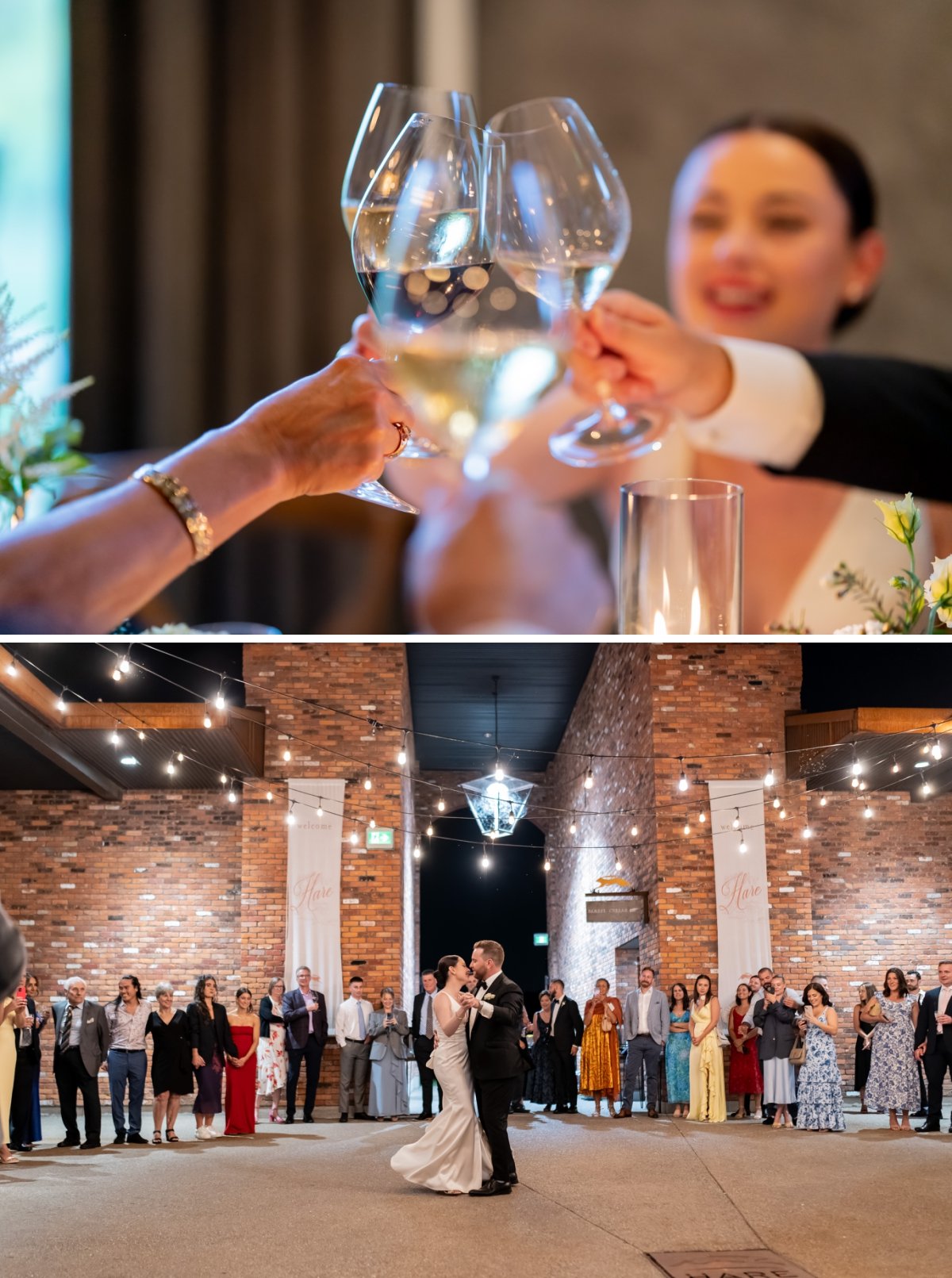 Small Wedding Venues in Niagara | Courtyard First Dance at The Hare Winery
