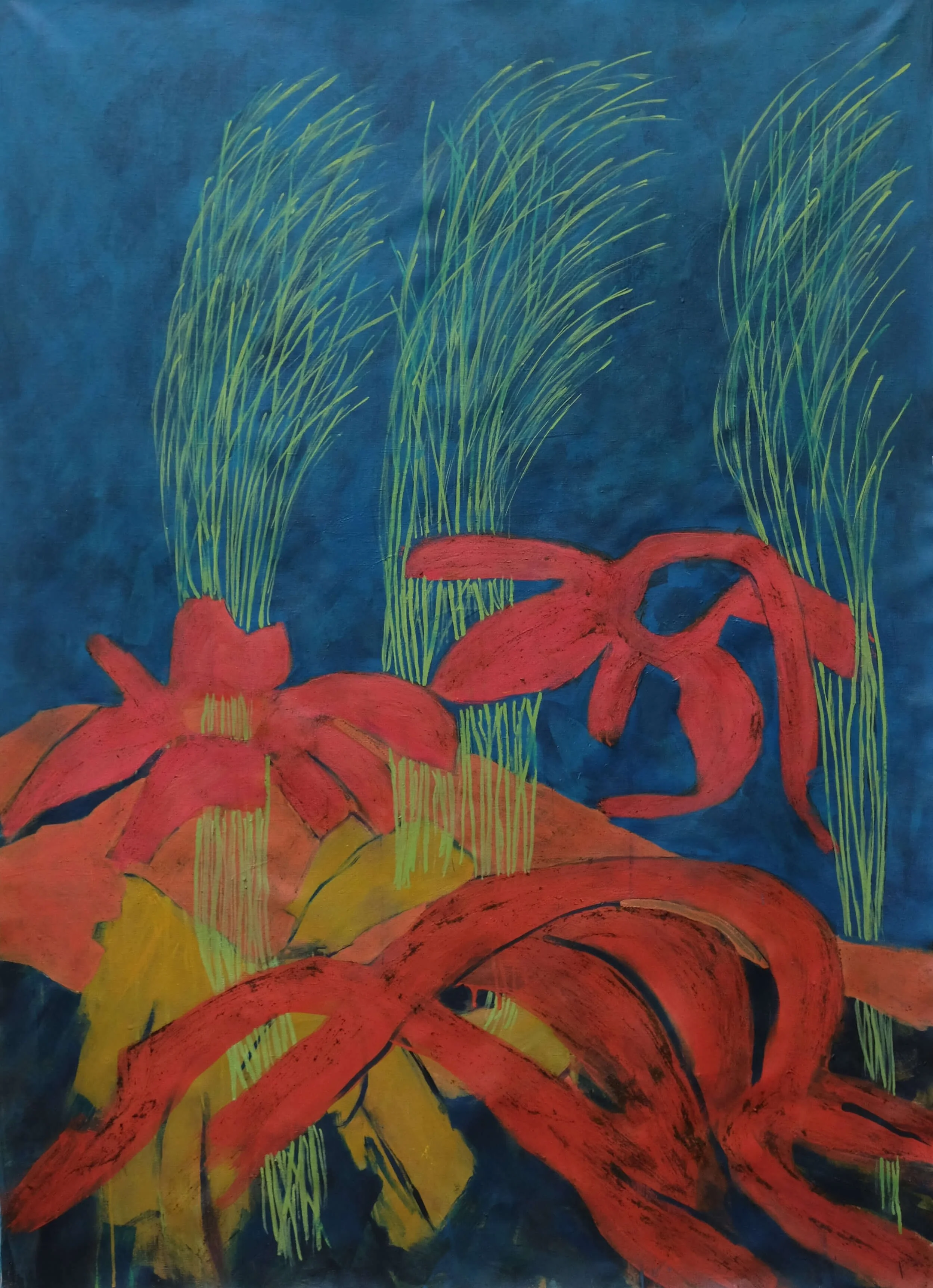 Garden #18, 2024 - Acrylic and natural pigment on linen - 140 x 100 cm