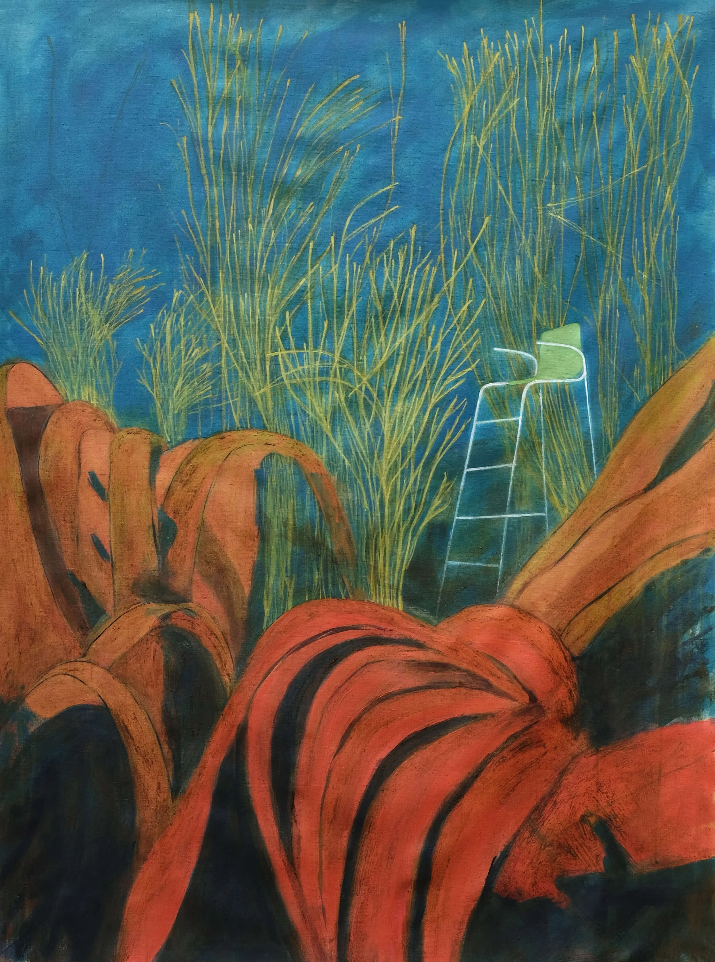 Garden #17, 2024 - Acrylic and natural pigment on linen -  140 x 100 cm