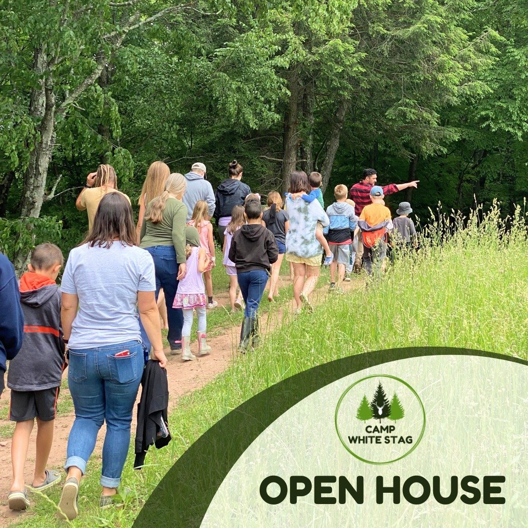 🏕️Camp White Stag OPEN HOUSE🏕️⁠
⁠
📅 Saturday, May 25, 2024⁠
🕰️ 10:00 AM - 12:00 PM⁠
⁠
Join us for an exciting day at @CampWhiteStag! 🌿🌞 Come meet some of our amazing staff, adorable farm animals, 🐑🐐🐖 and explore our beautiful farm and camp f