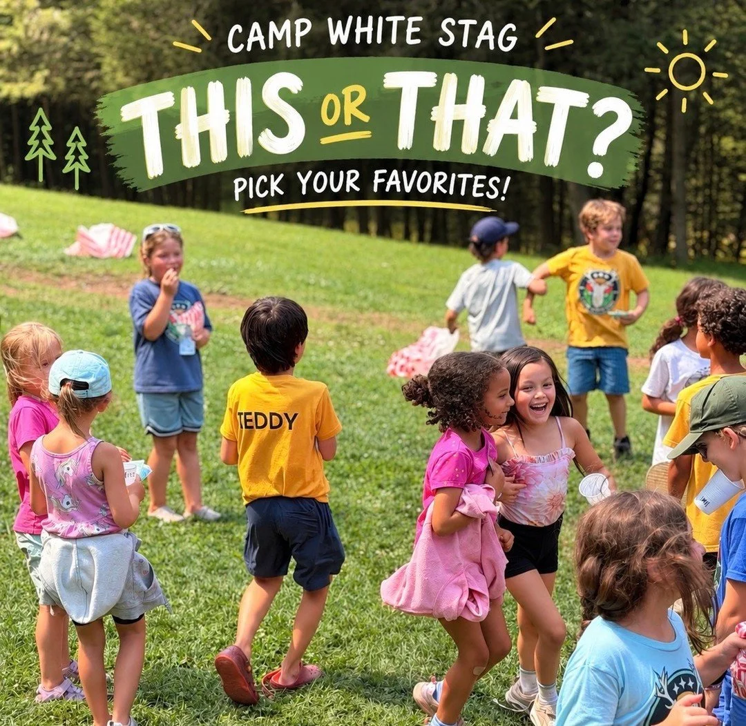 🏕️ Camp White Stag: This or That! 👀

If you had to choose, which activities are you picking? 🤔💚

Swipe through and make your choices, then tell us your picks in the comments! ⬇️

#campwhitestag #whitestagfarms #natureteaches #SullivanCountyNY #Ca