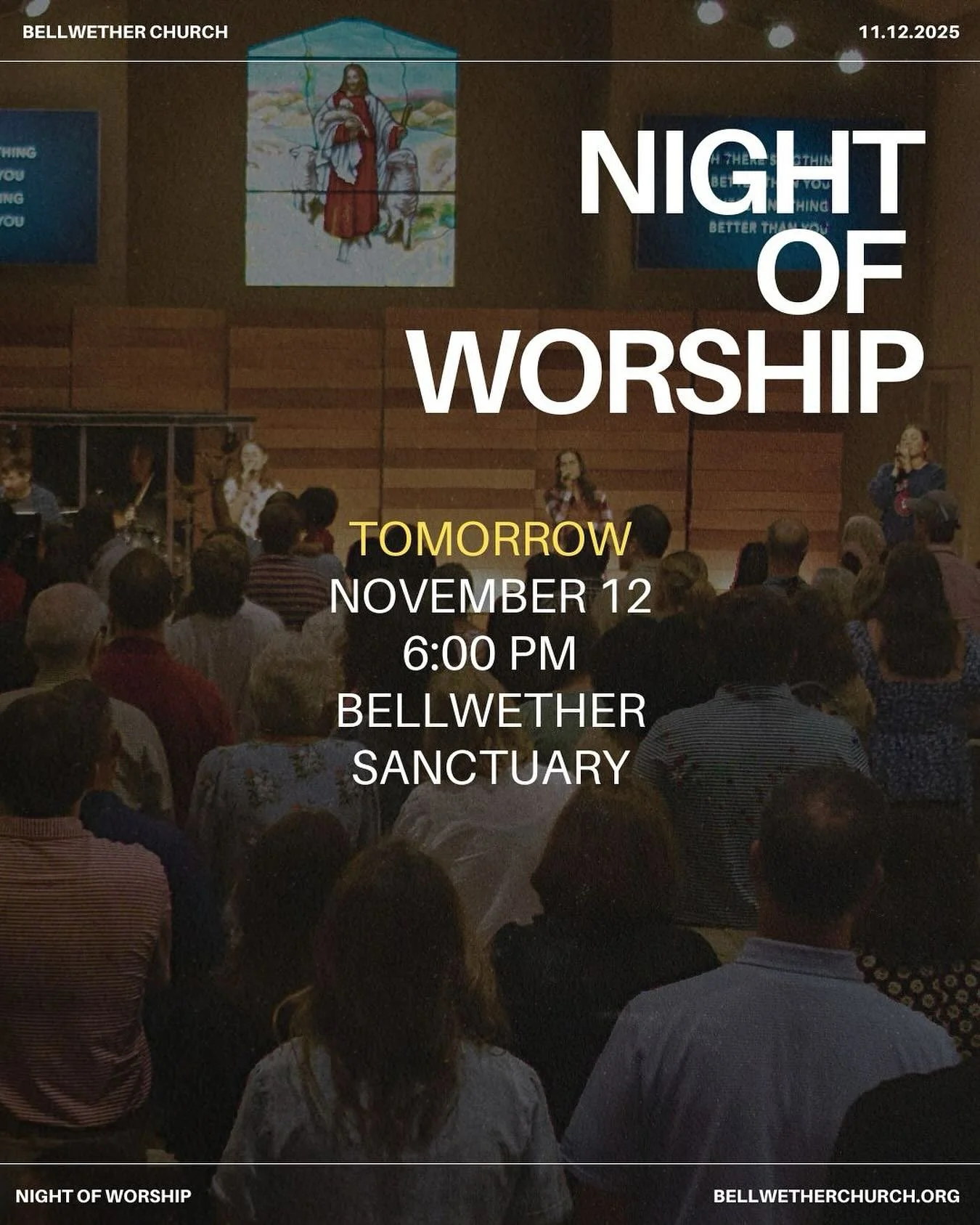Join us tomorrow at 6 PM as we join up with our friends from @balletmagnificat for for a Night of Worship! We hope to see you there!
