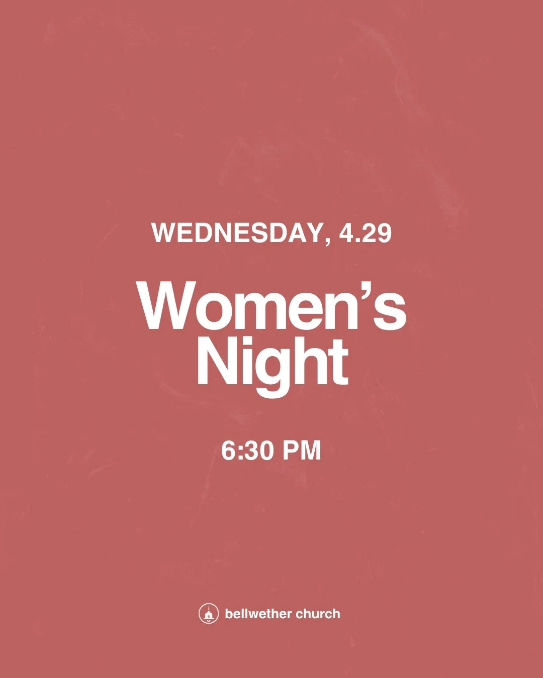 Ladies of Bellwether &mdash; you're invited!
Join us this Wednesday for an evening of fellowship! Drop in anytime between 6:30 and 8:00 pm, stay as long as you can, and feel free to bring a friend.
We can't wait to see you there.

RSVP and learn more