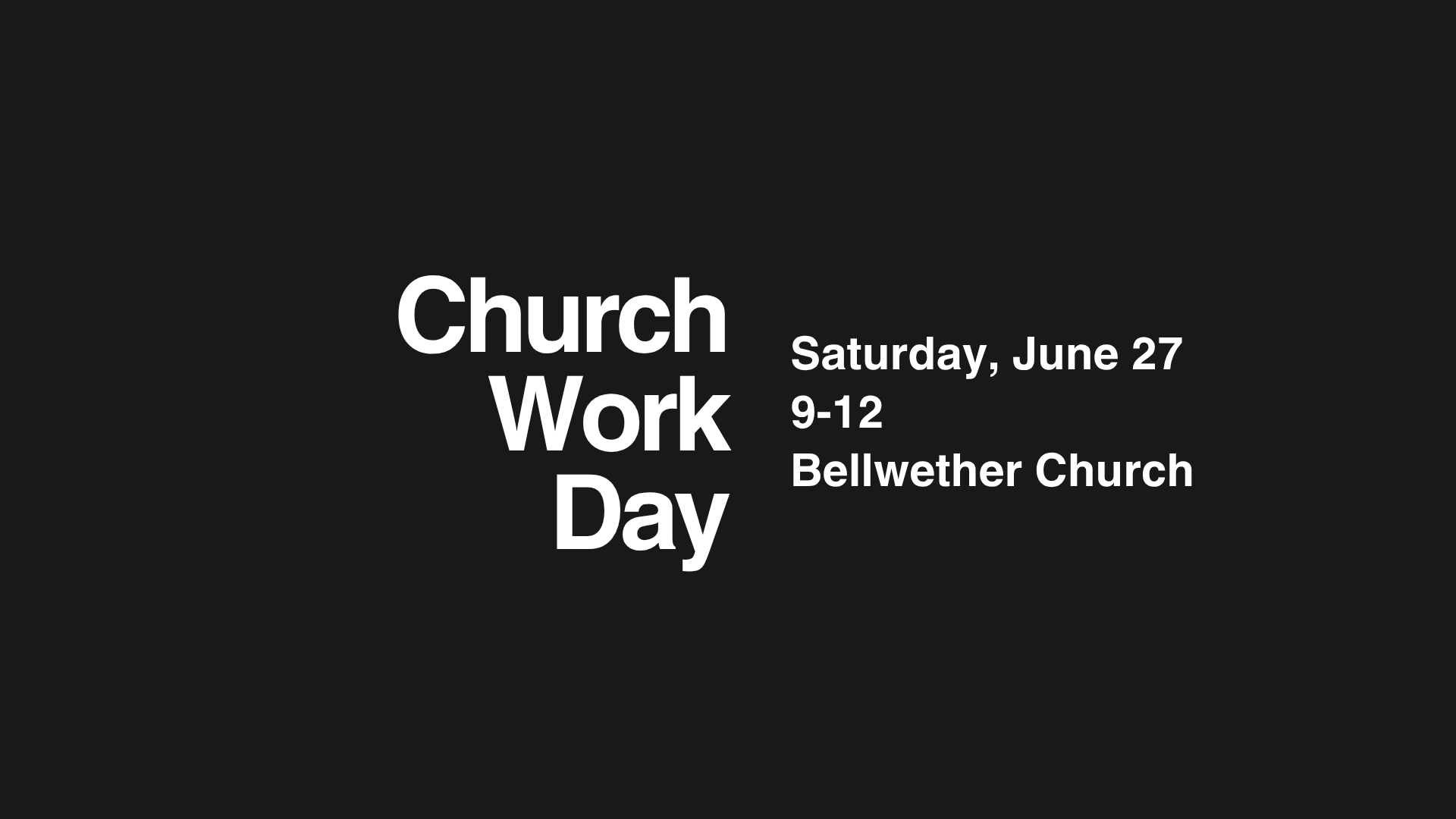 Church Work Day