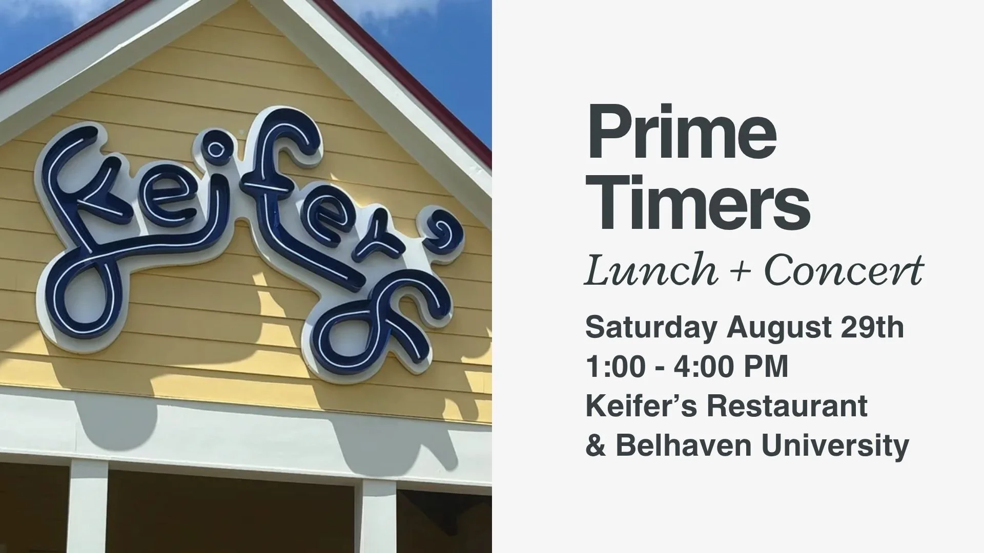 Prime Timer's Lunch & Concert
