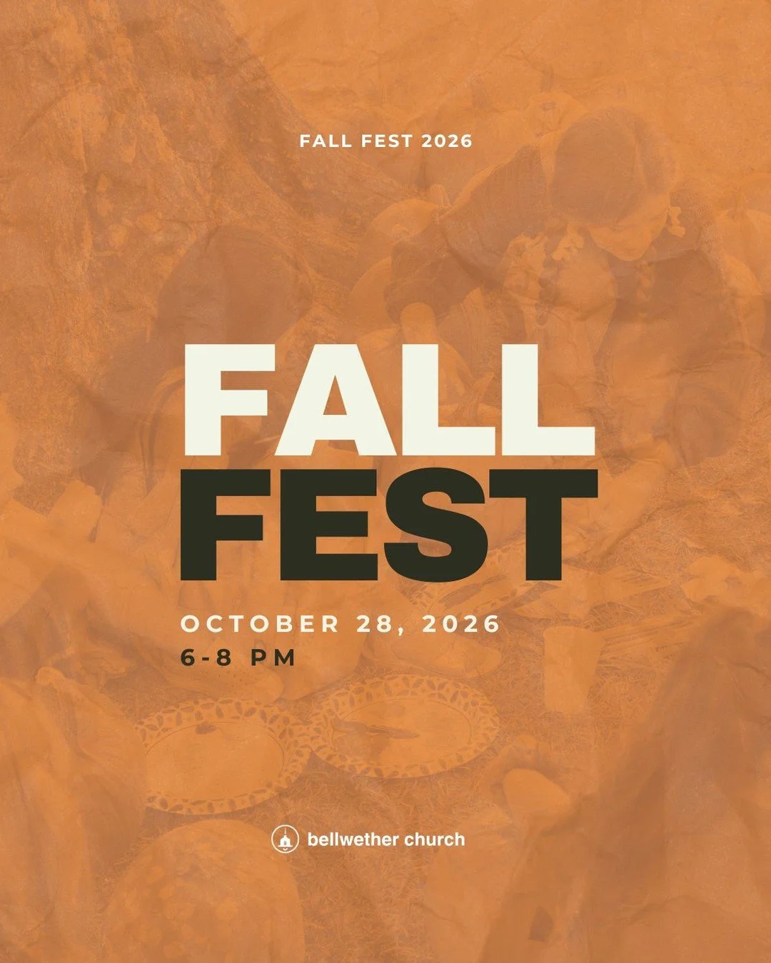 Join us THIS Wednesday evening for 6-8 PM for Fall Fest! 🍂

Bring the whole family and come out for a time of fun and fellowship! We'll have trunk or treat, a bounce house, face painting, &amp; more! Hotdogs and chips will also be available if you g