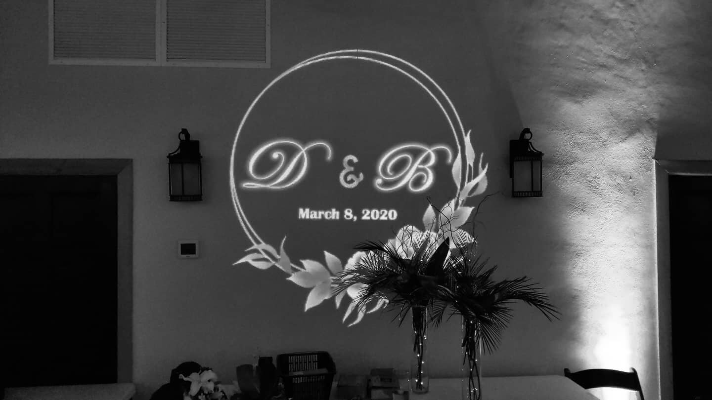 Add a unique touch to your special event with logo and monogram projection!

#weddingreception
#weddingdj #eventlighting #mixwirepro #mixwiredj