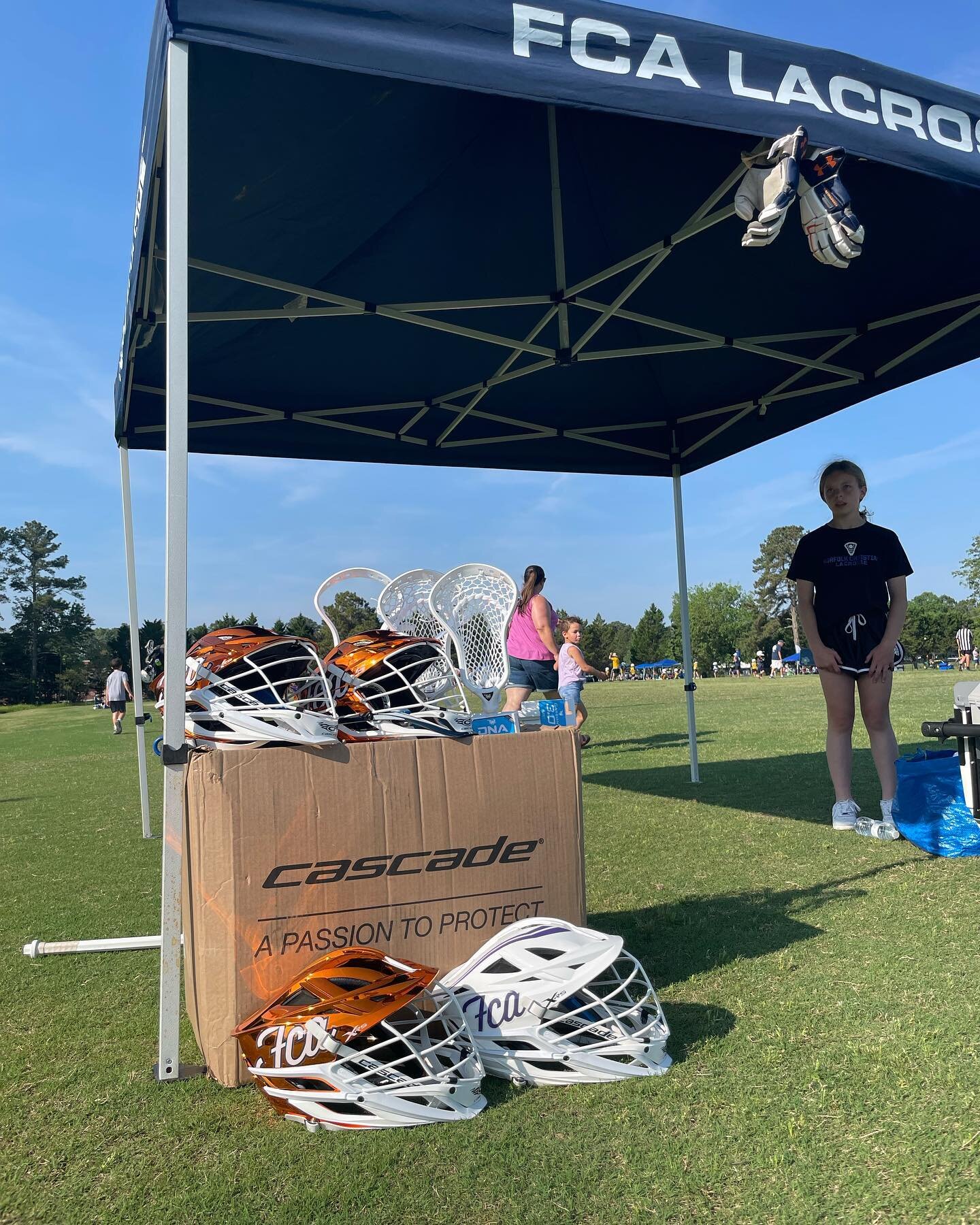 Stop by the FCA tent by field 9 at the @coastalcrushlax for a chance to win an @fcalacrosse helmet or @ecdlax heads!