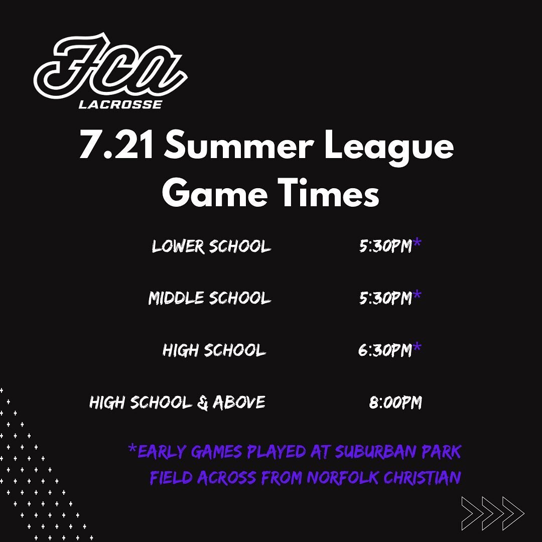 Only two weeks left of summer ☀️league.  Check the schedule for updates!

Mens league is looking pretty tight leading into Championship week!💪🏼

@chickfila for all players and @ecdlax giveaways for our final night of games. Don&rsquo;t miss it!