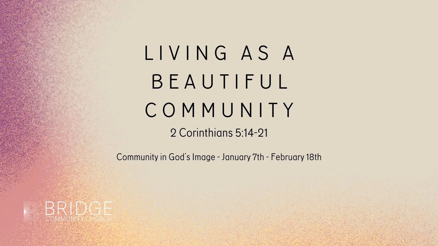 Living as a Beautiful Community episode artwork