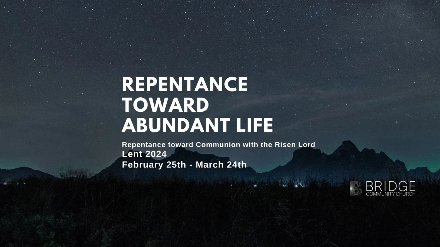 Repentance Toward Abundant Life episode artwork