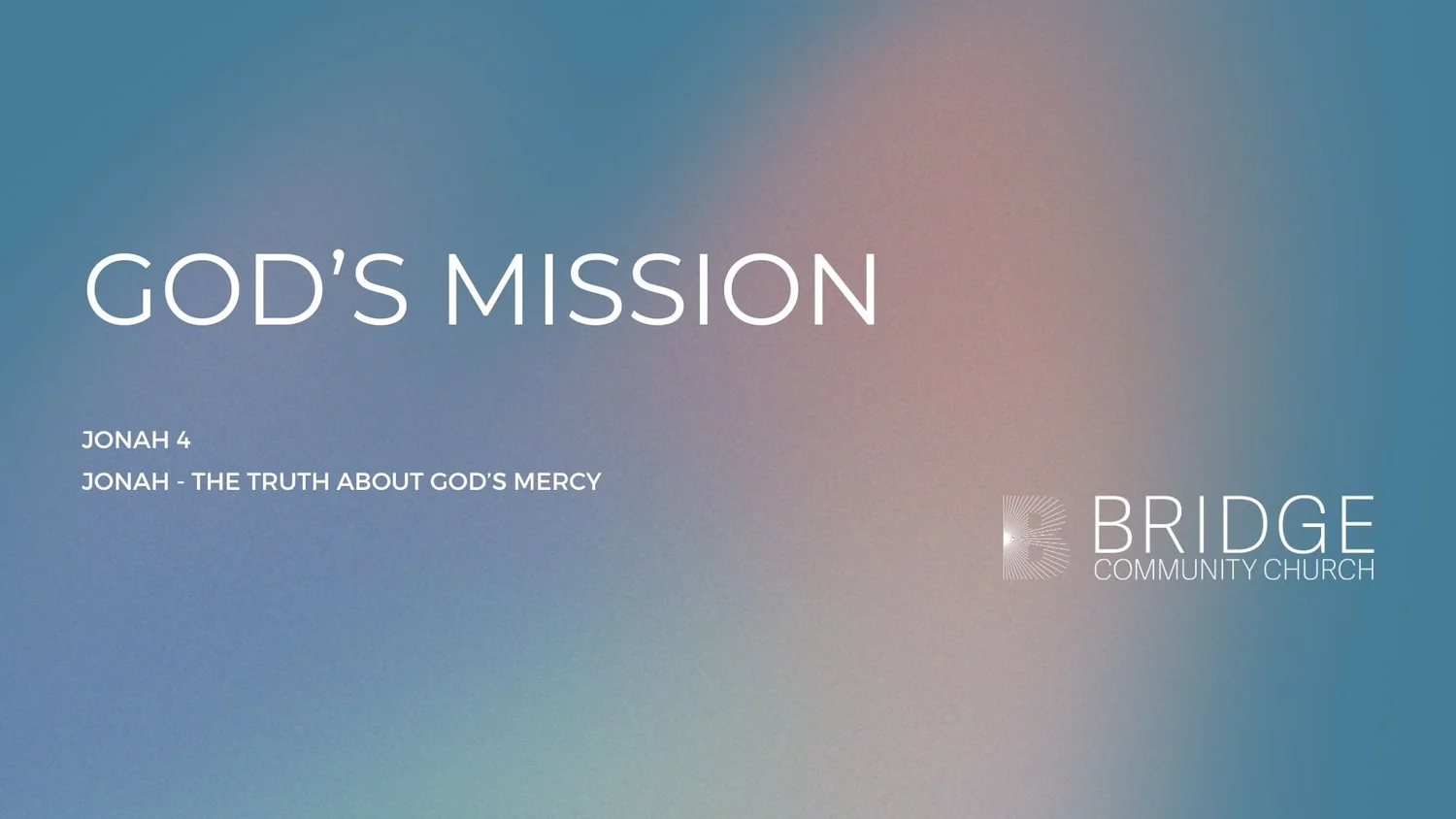 God’s Mission episode artwork