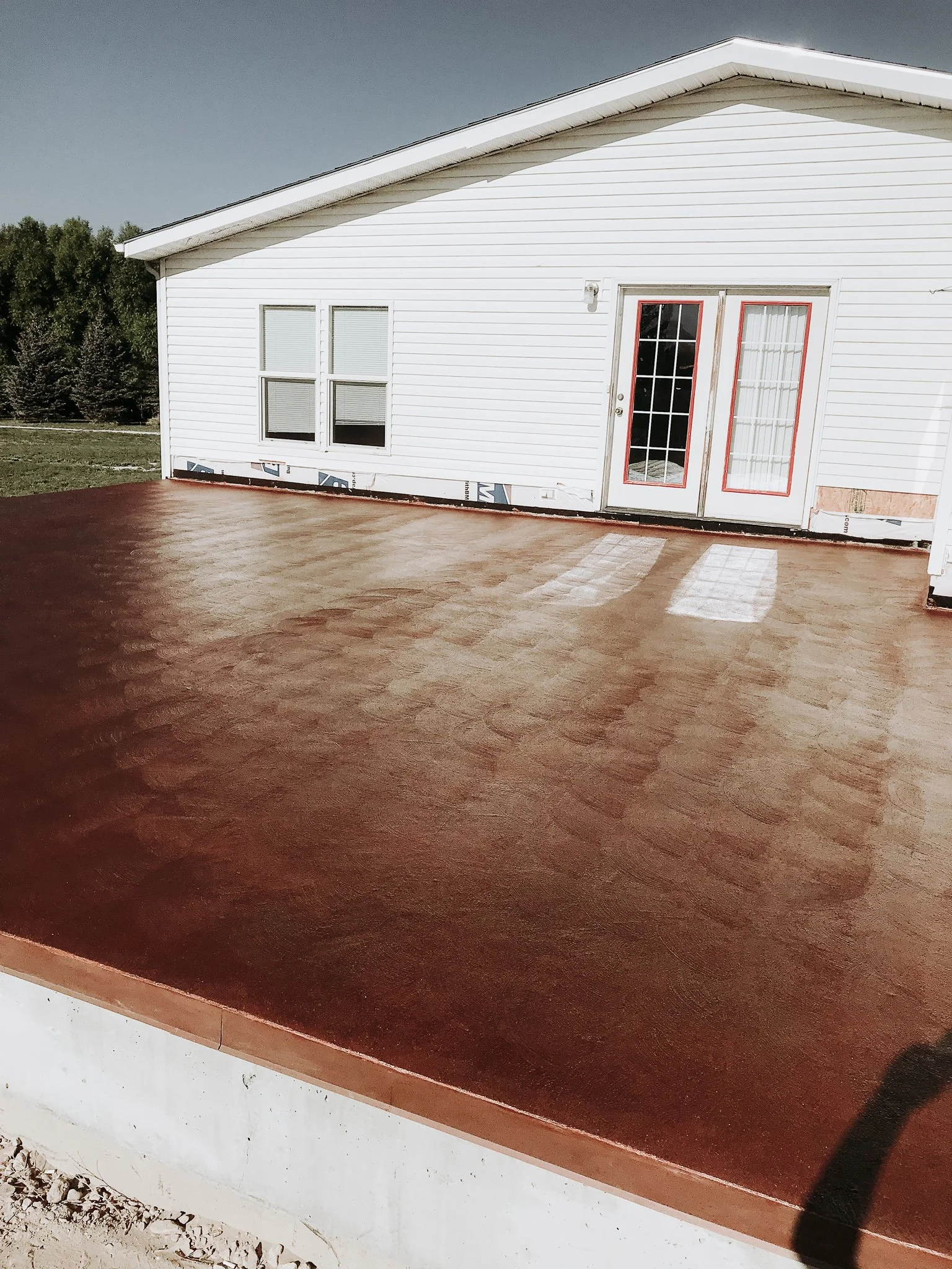 Stained Concrete Patio Finish