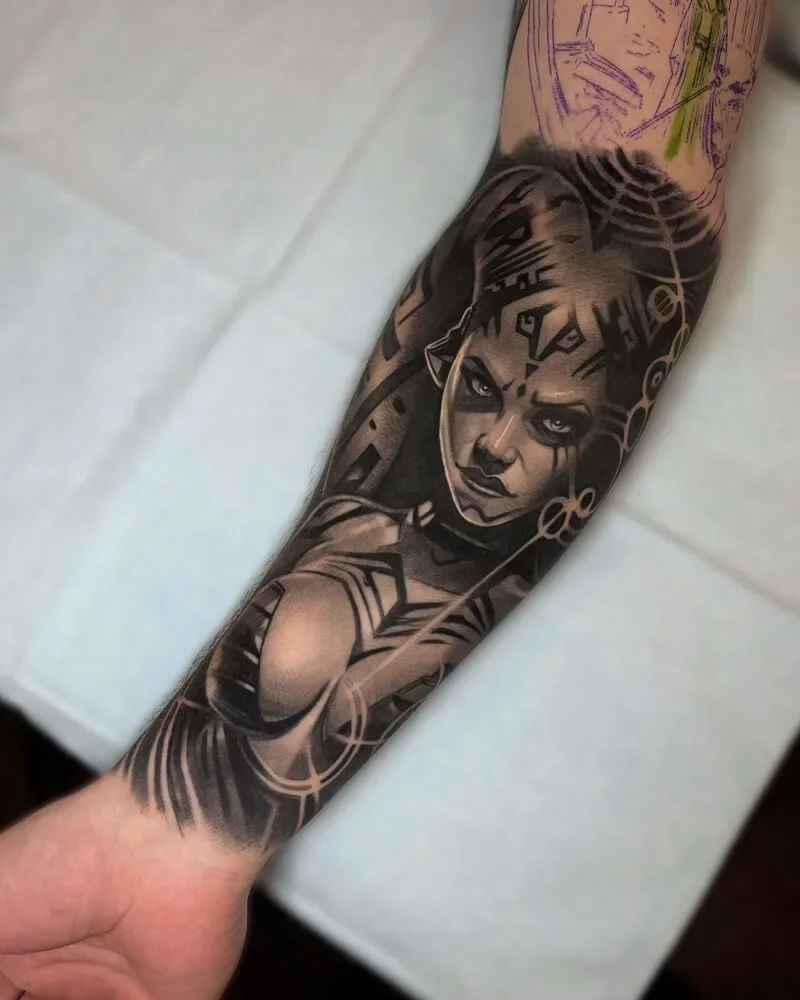 Nico Caponi portrait tattoo