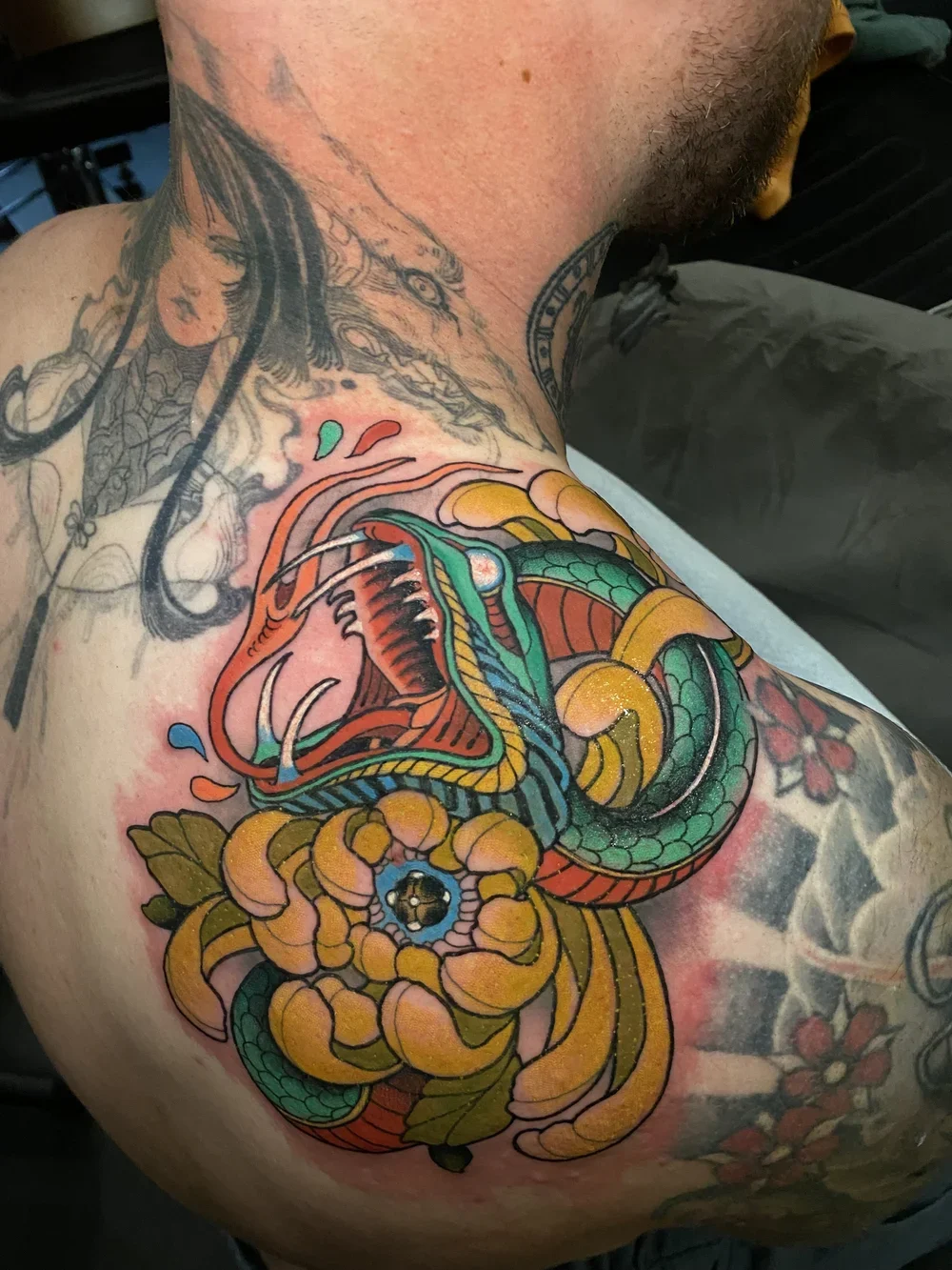 Tatouage néo-traditionnel Longueuil