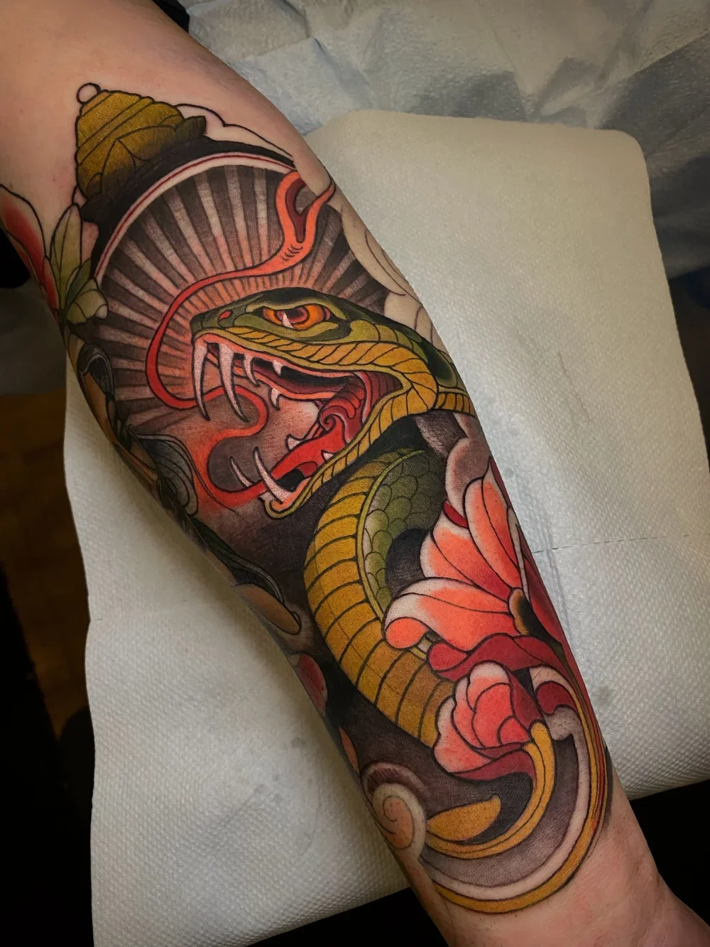 Tatouage néo trad Rive-Sud.