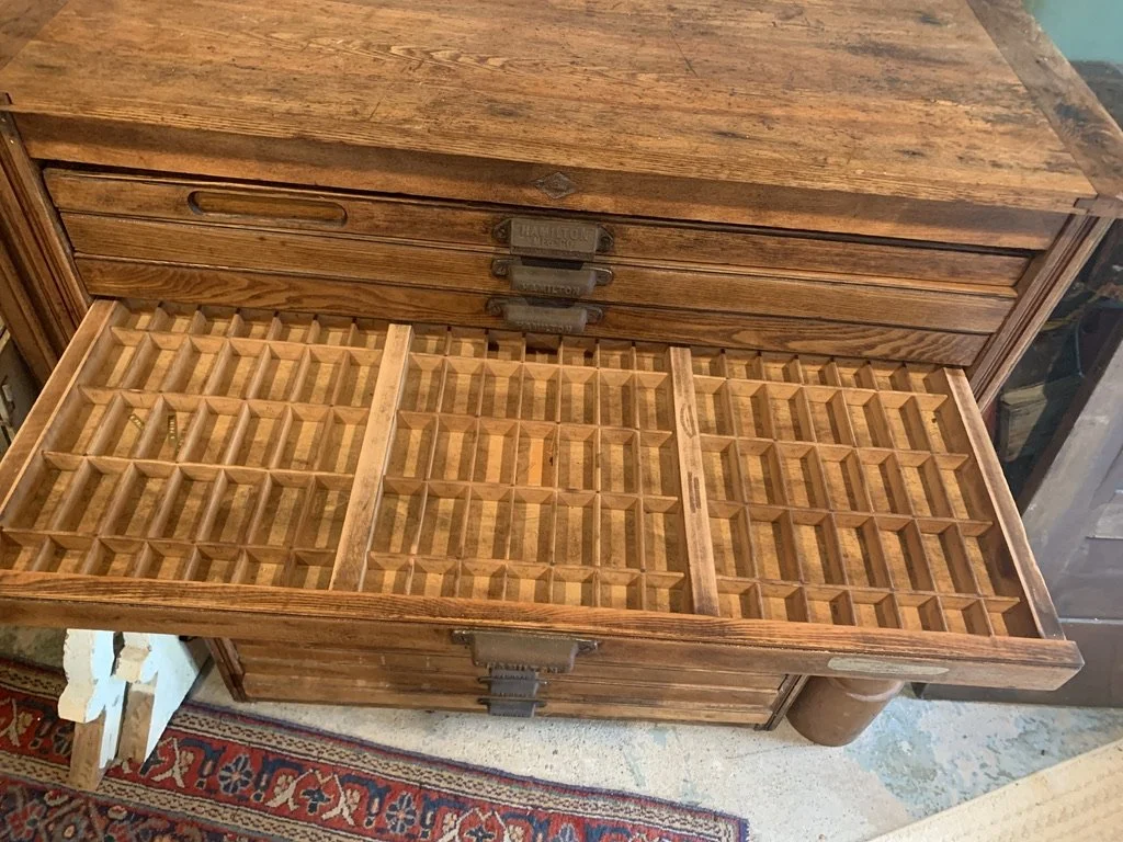 Hamilton 20-drawer Amerian Oak Type Cabinet 