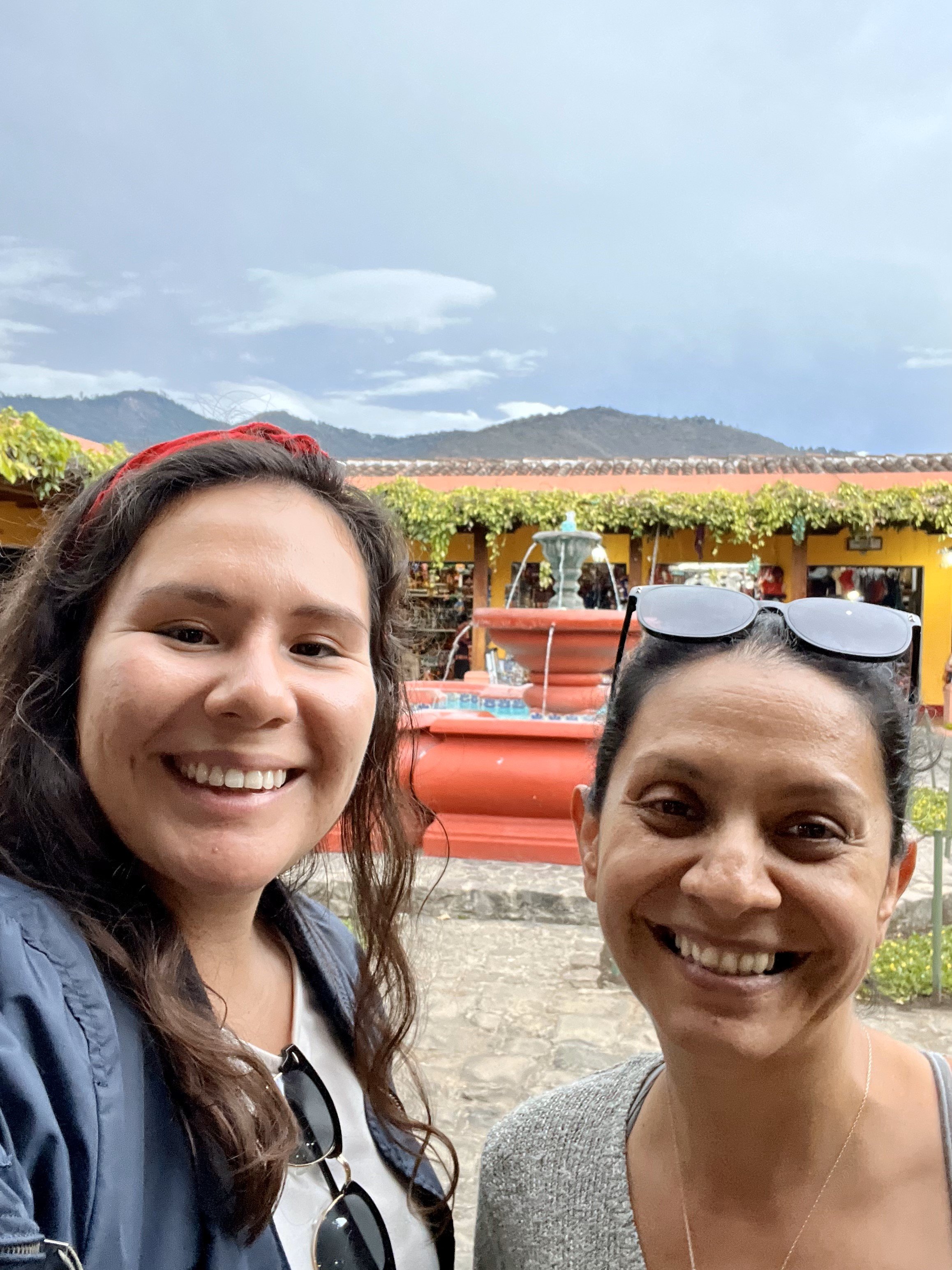 Flavia Latina traveler and her Greeter in Antigua Guatemala