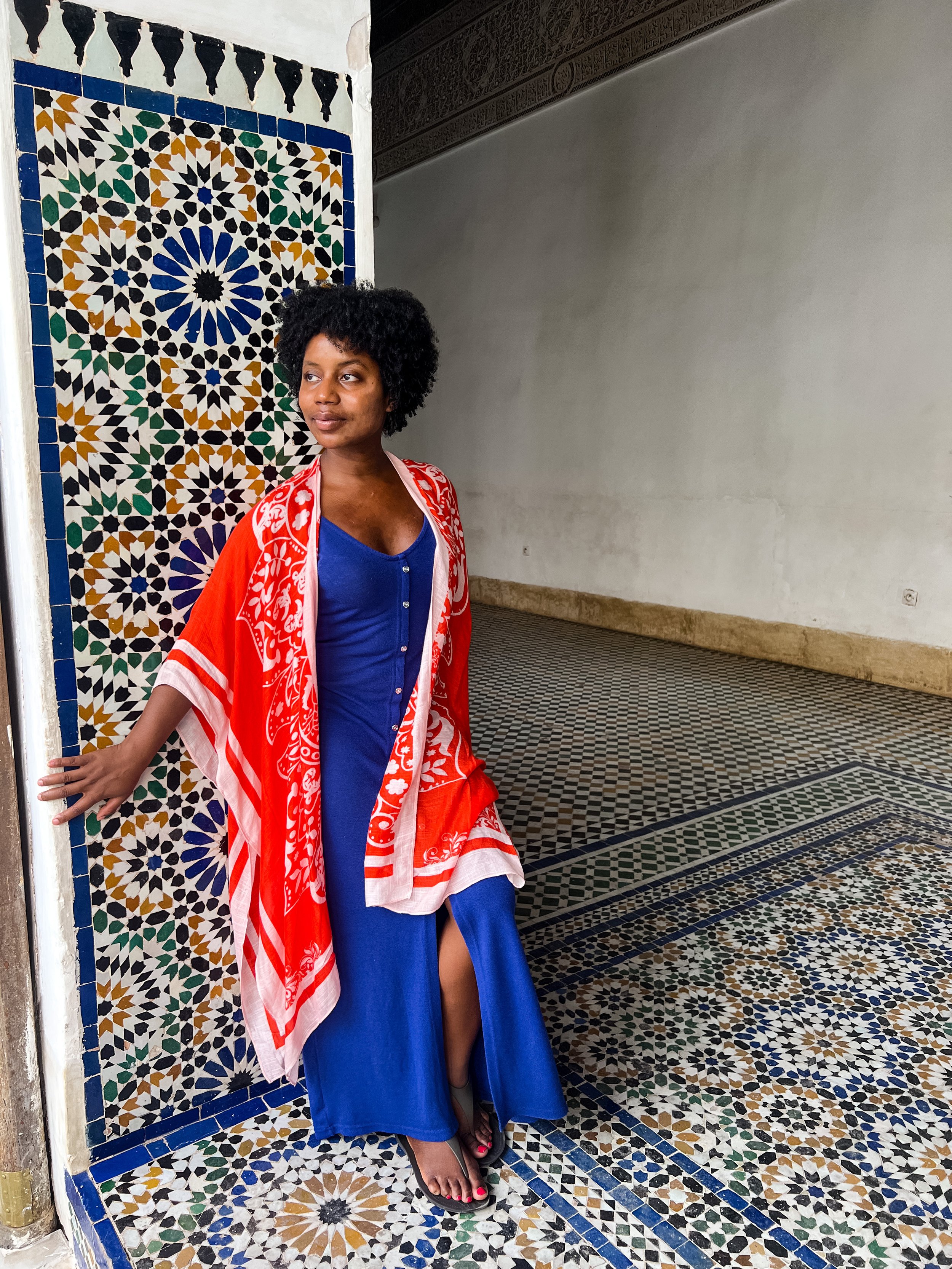 Lindsay en Marrakech, Marruecos viajando con Greether
