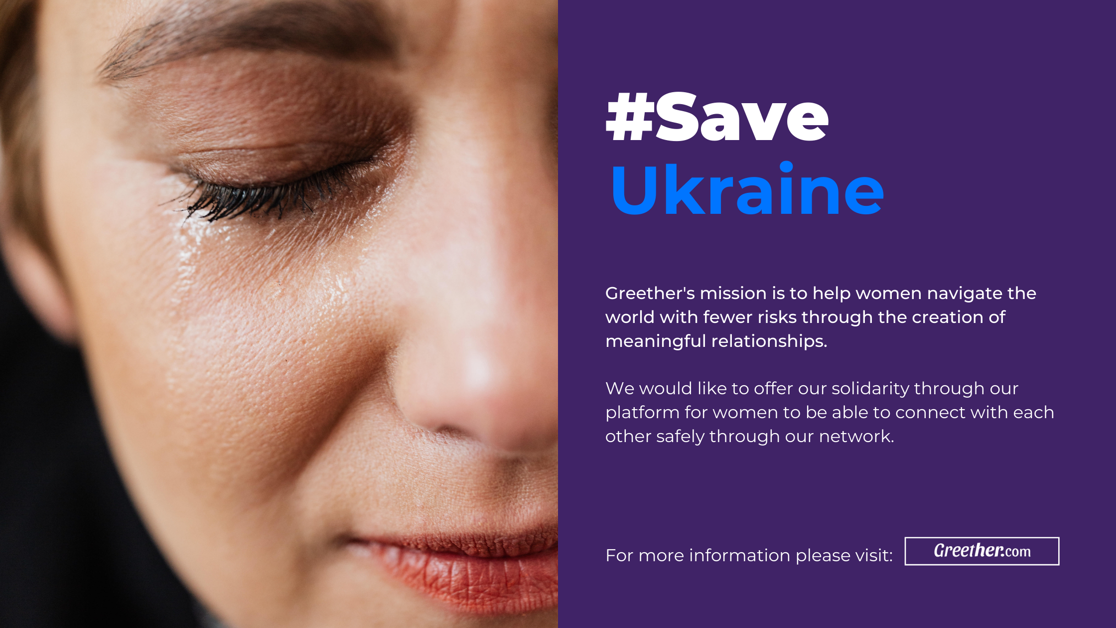 woman crying about war in Ukraine, help women