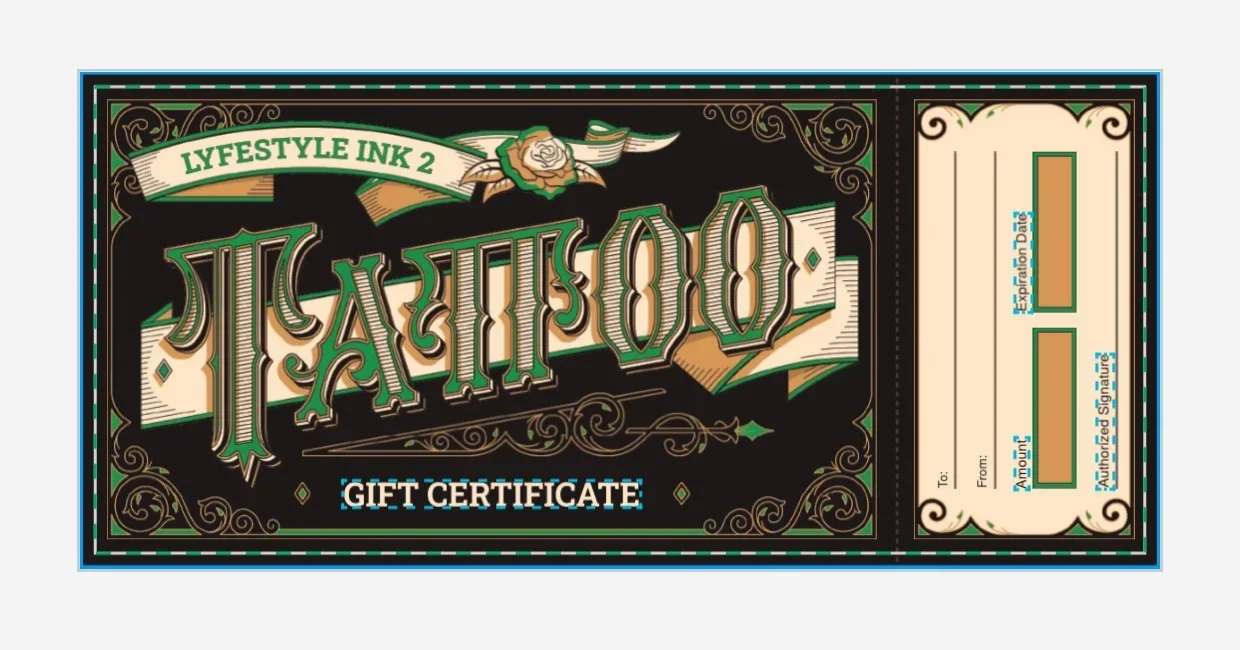 Tattoo Gift Certificate