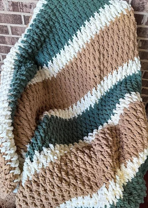 Chunky Charles Crochet Throw Blanket Pattern — Pams Cozy Corner