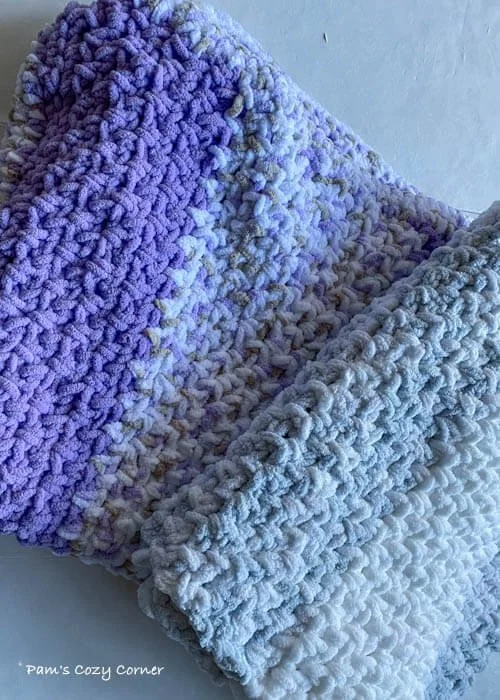 Cozy Chunky Baby Blanket — Pams Cozy Corner Crochet and Knit Designer