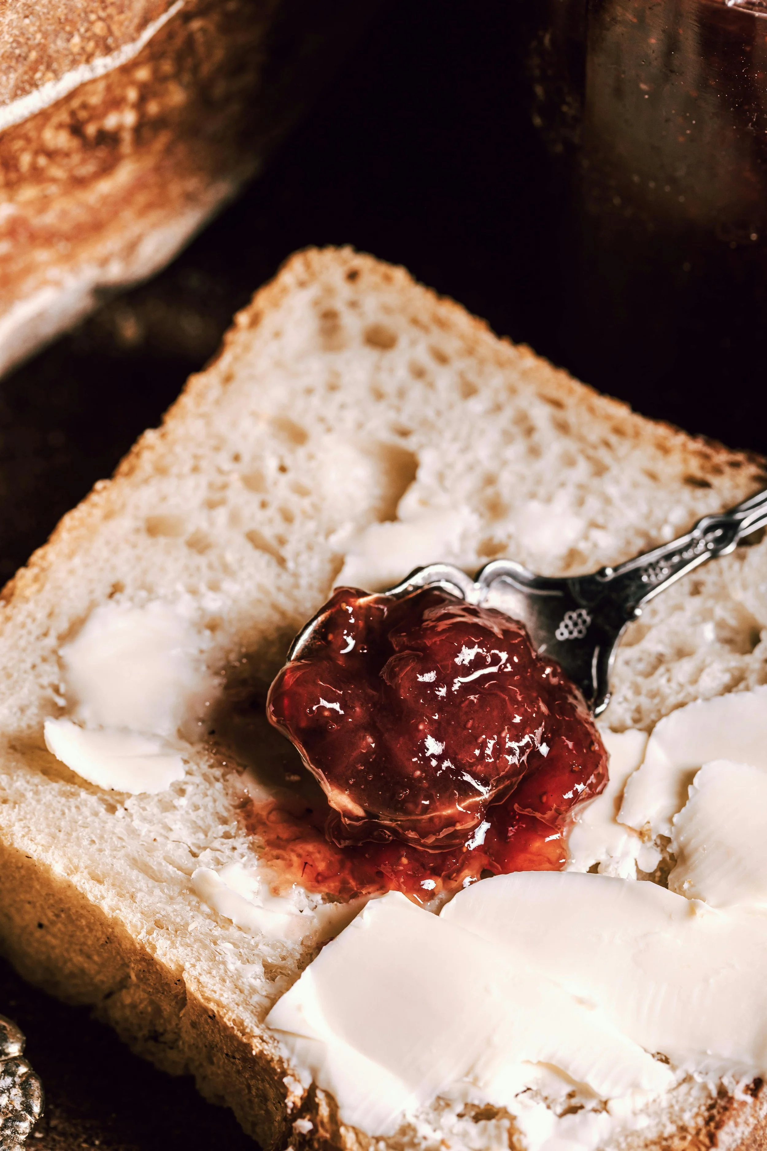 An example of jam stock picture used for small business branding moodboard used for Crisp Olive™ Studio branding