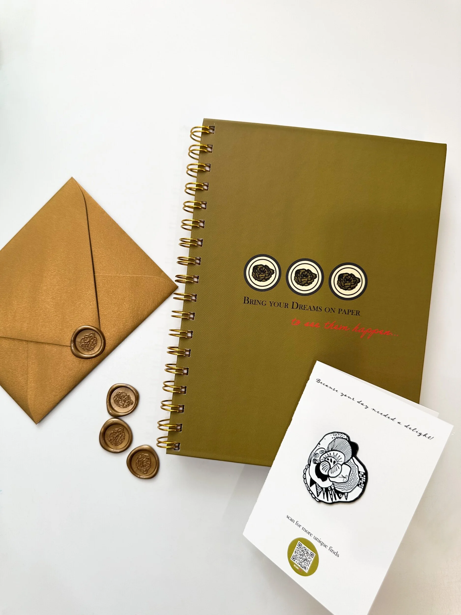 6 peel and stick elegant wax seals to complement the sophistication of your handwritten cards