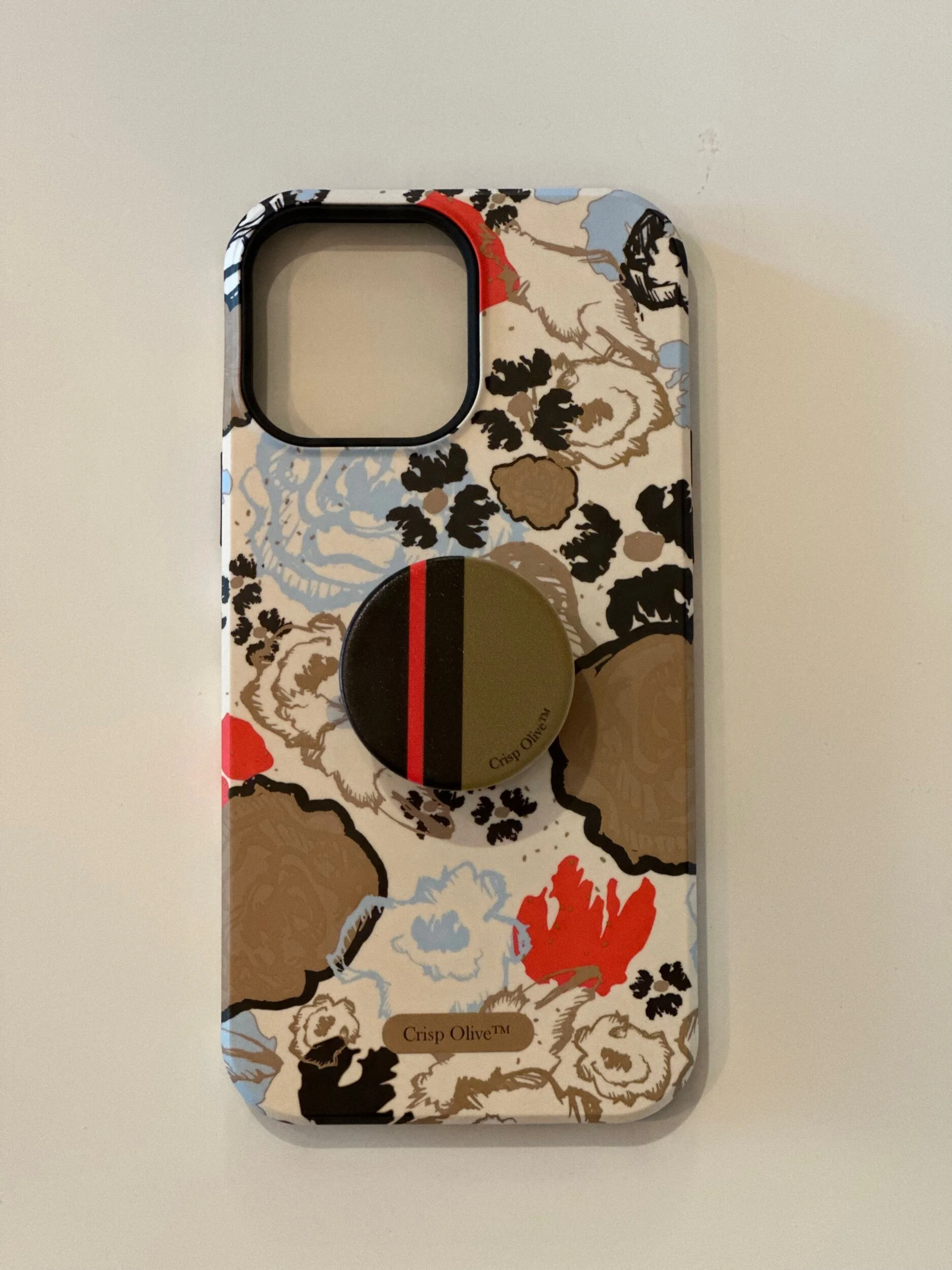 Phone protection with style with Crisp Olive's custom-designed 'Pop Sockets' phone grips. Lightweight, made in U.S.A, a unique gift or a fashionable phone accessory.
