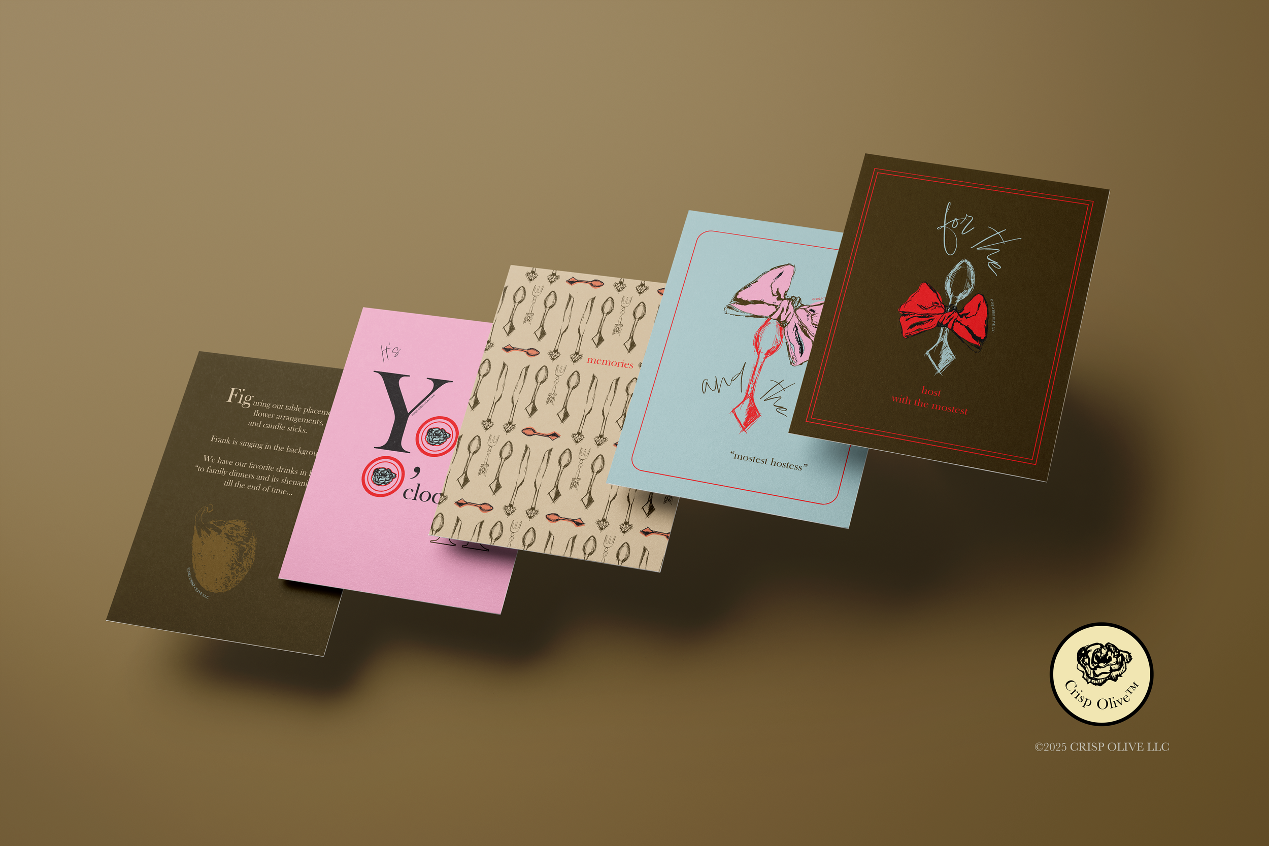 Crisp Olive™ original collection of host/hostess with th emost collection with gorgeous colors that takes you on the journey of family dinners and its joyful chaos.